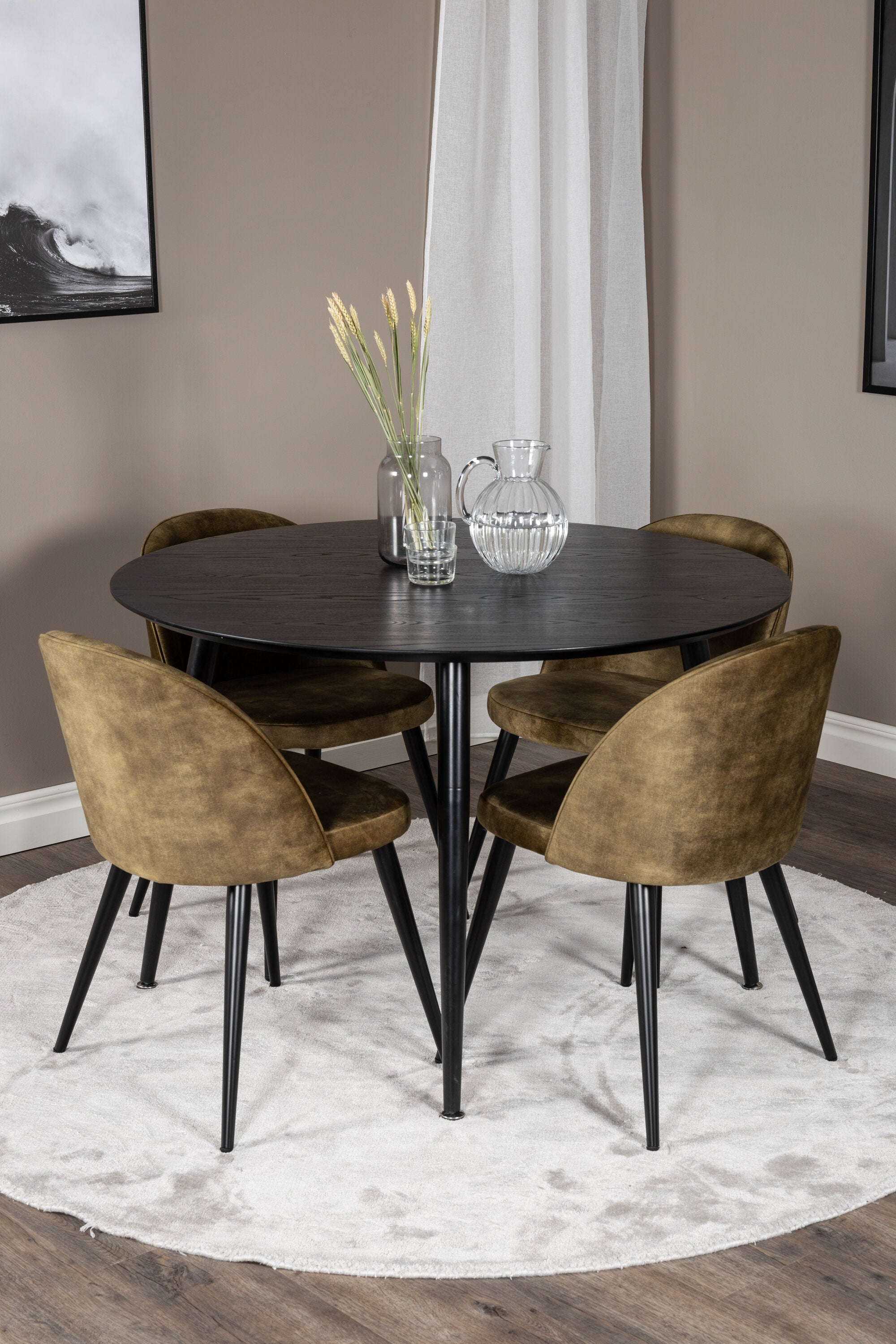 Venture Home Velvet Rund Matgrupp