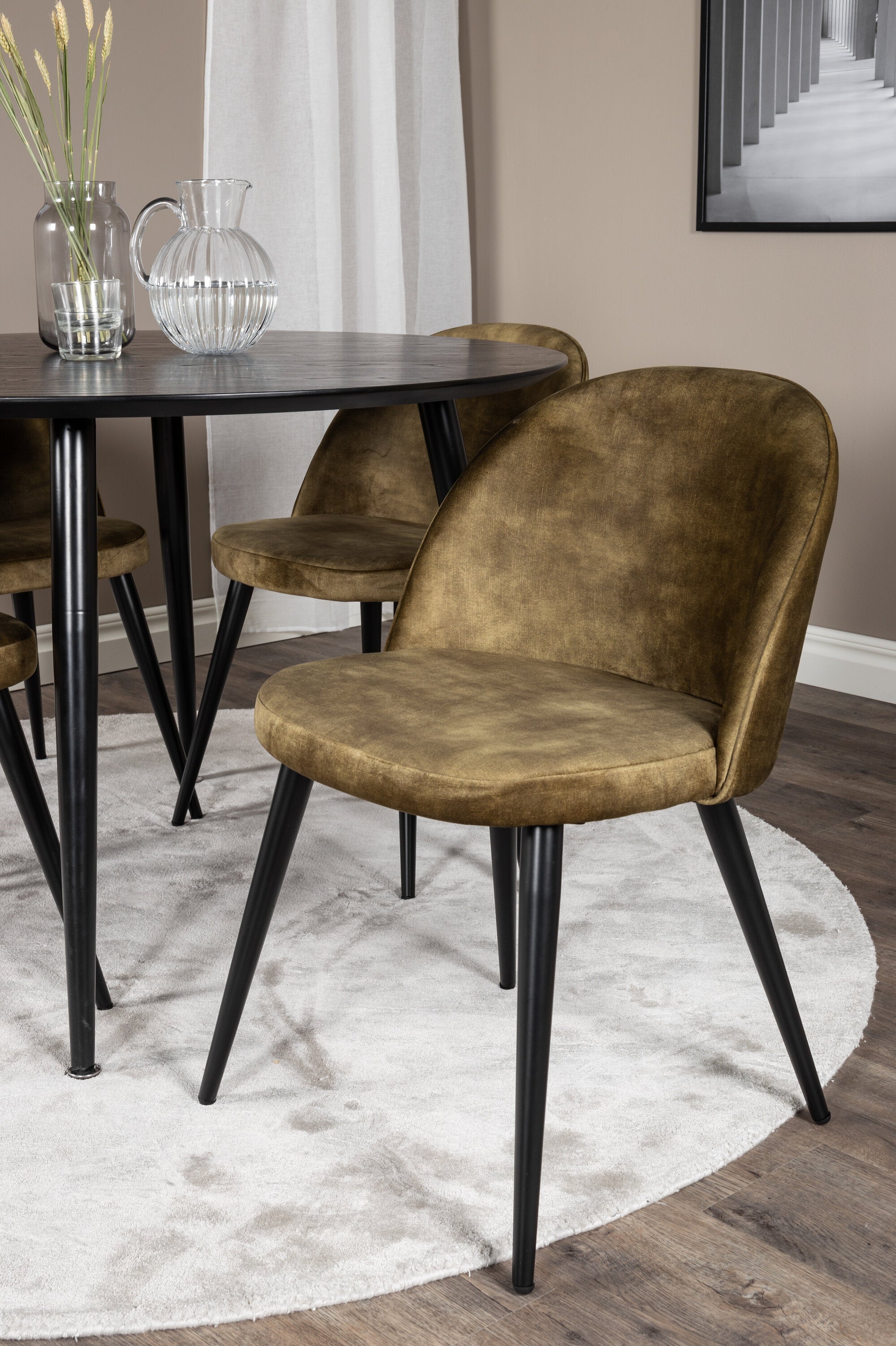 Venture Home Velvet Rund Matgrupp