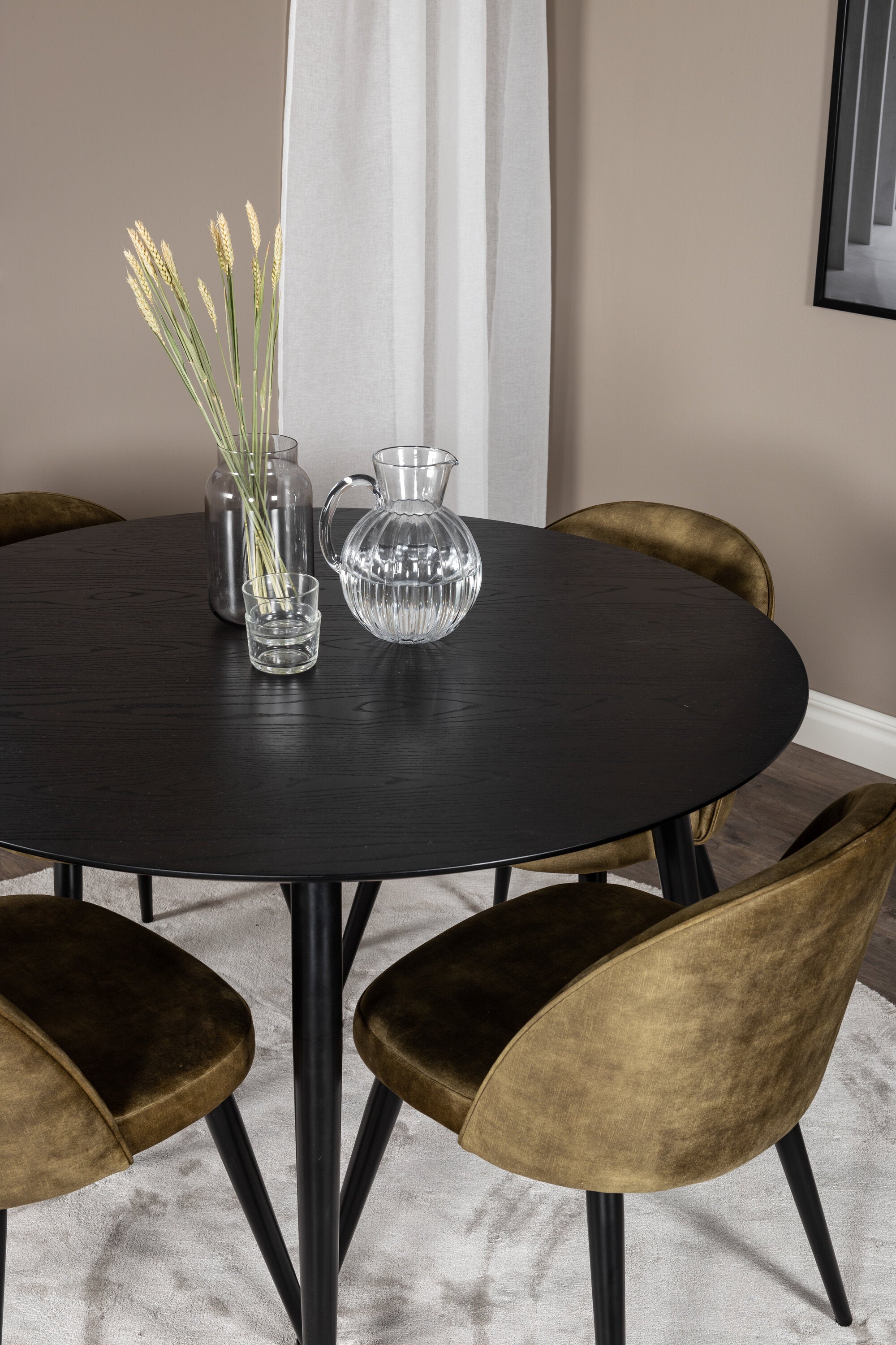 Venture Home Velvet Rund Matgrupp