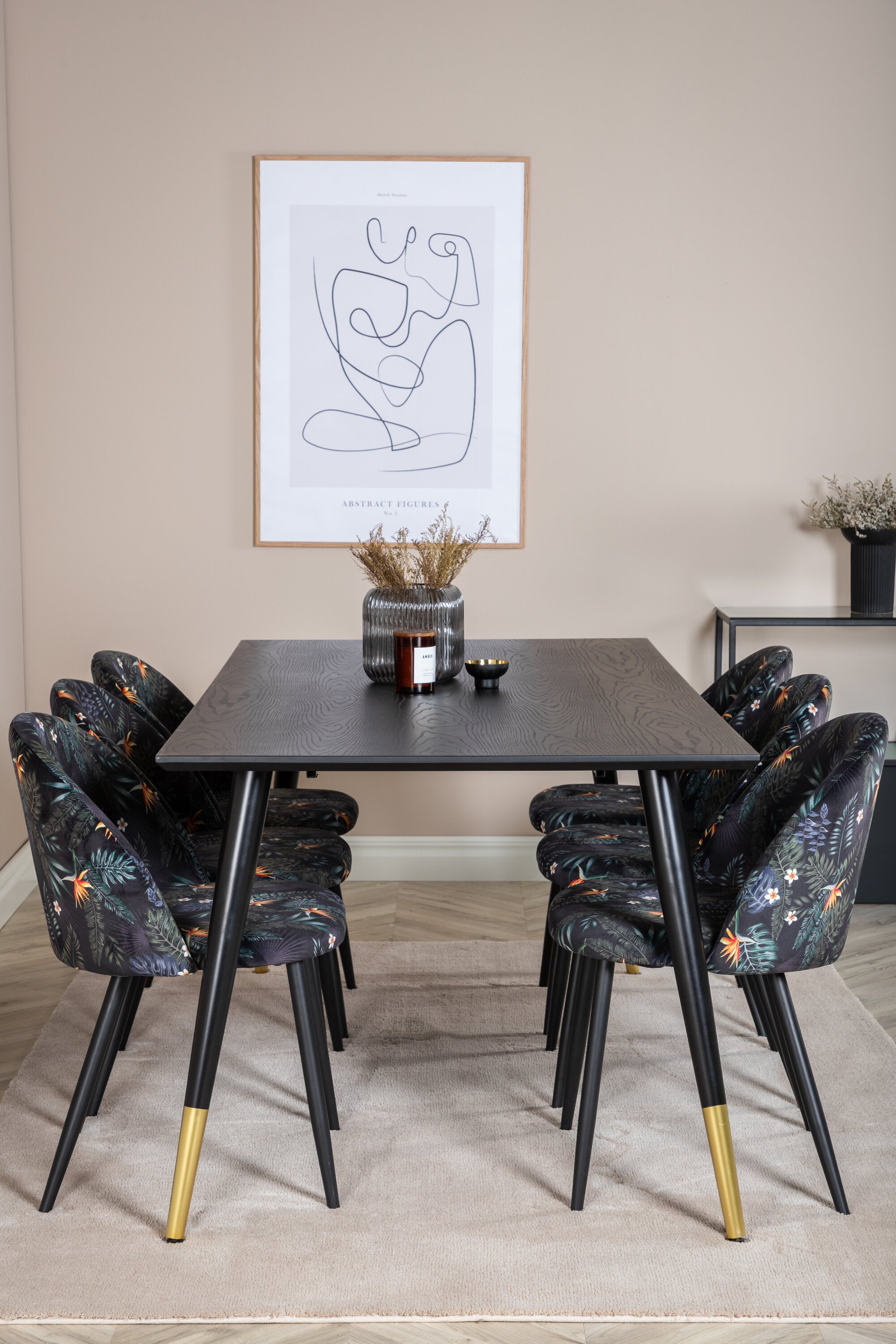 Venture Home Dipp Matgrupp med Velvetstolar