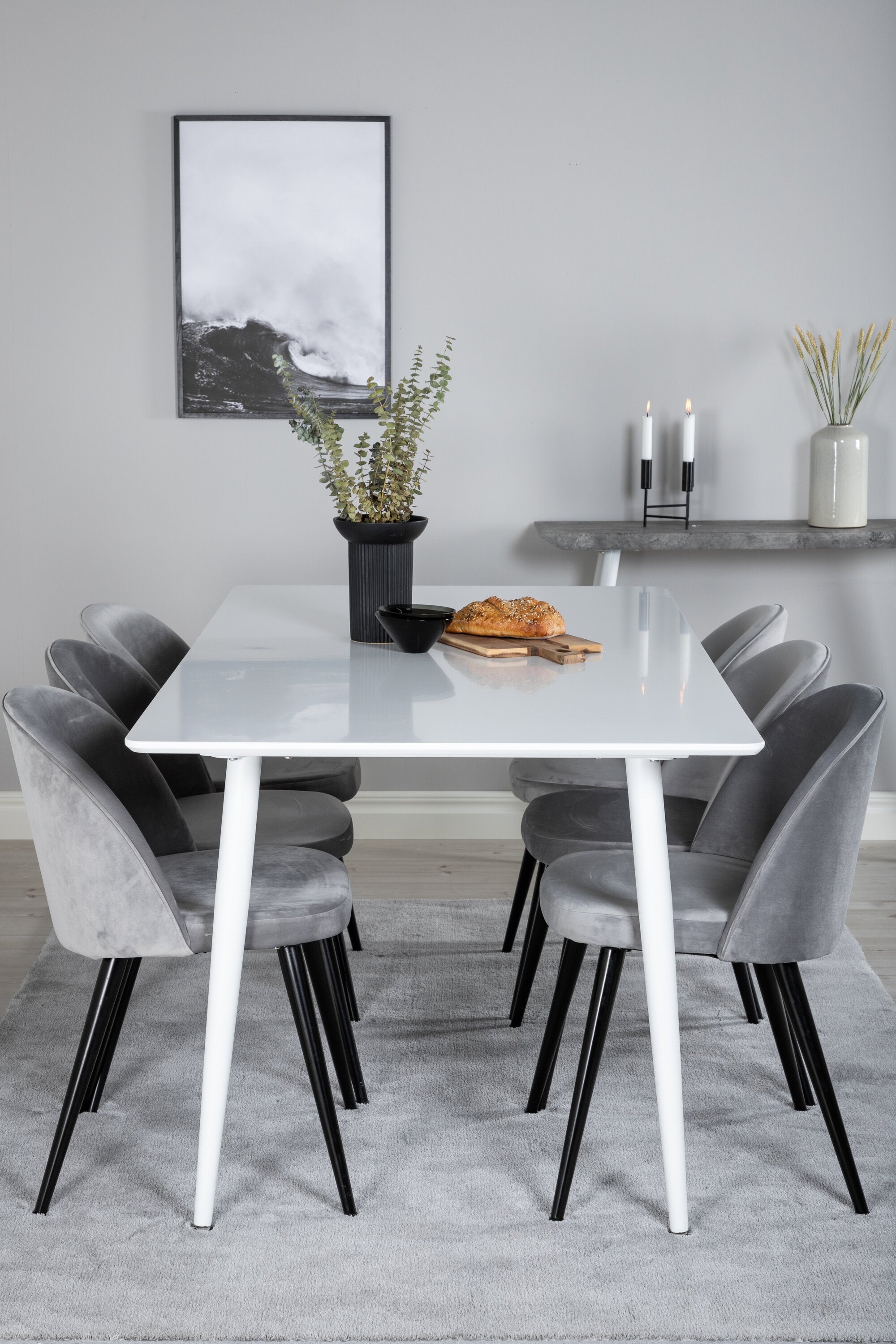 Venture Home Matgrupp Polar med stolarna Velvet