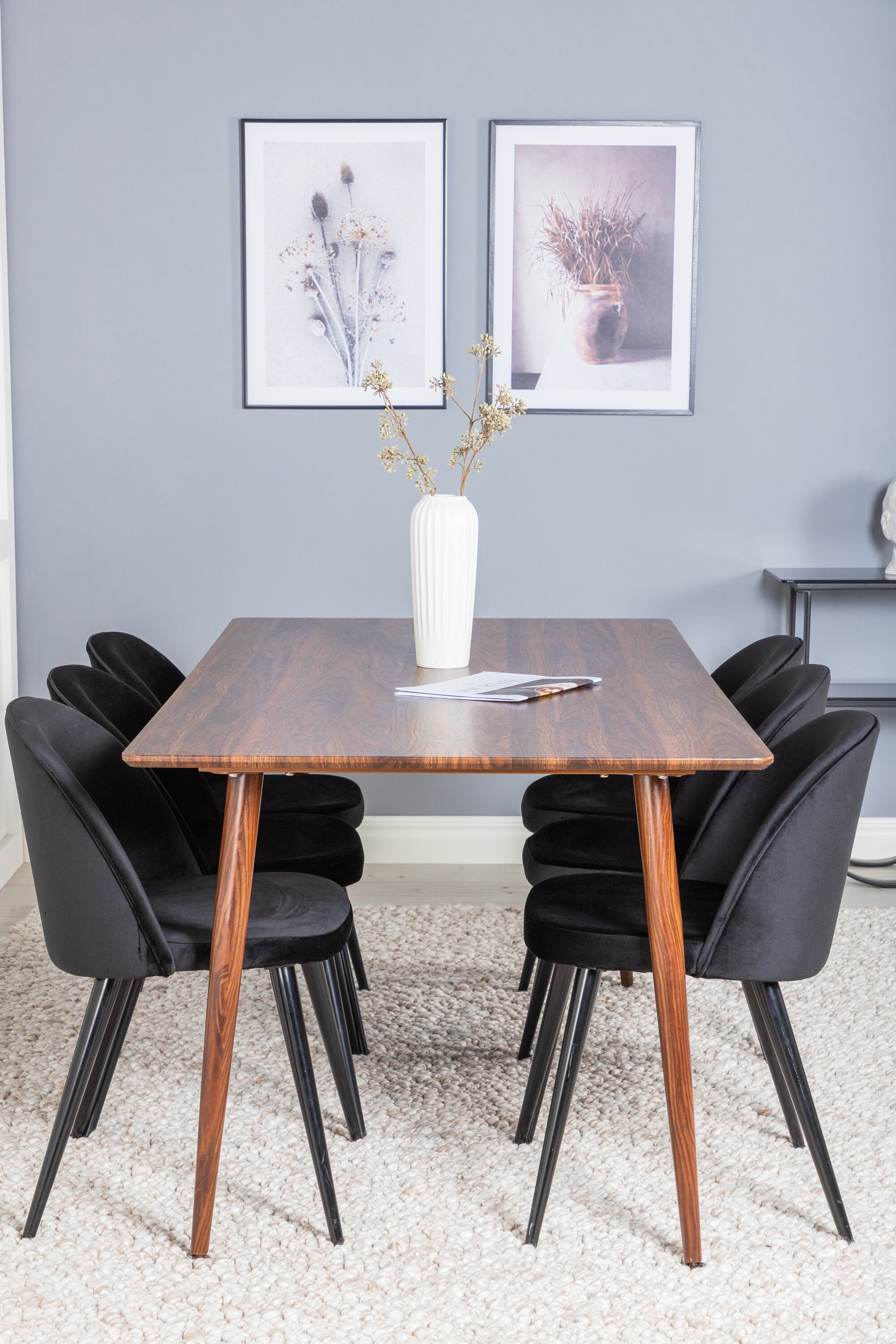 Venture Home Matgrupp Polar med stolarna Velvet