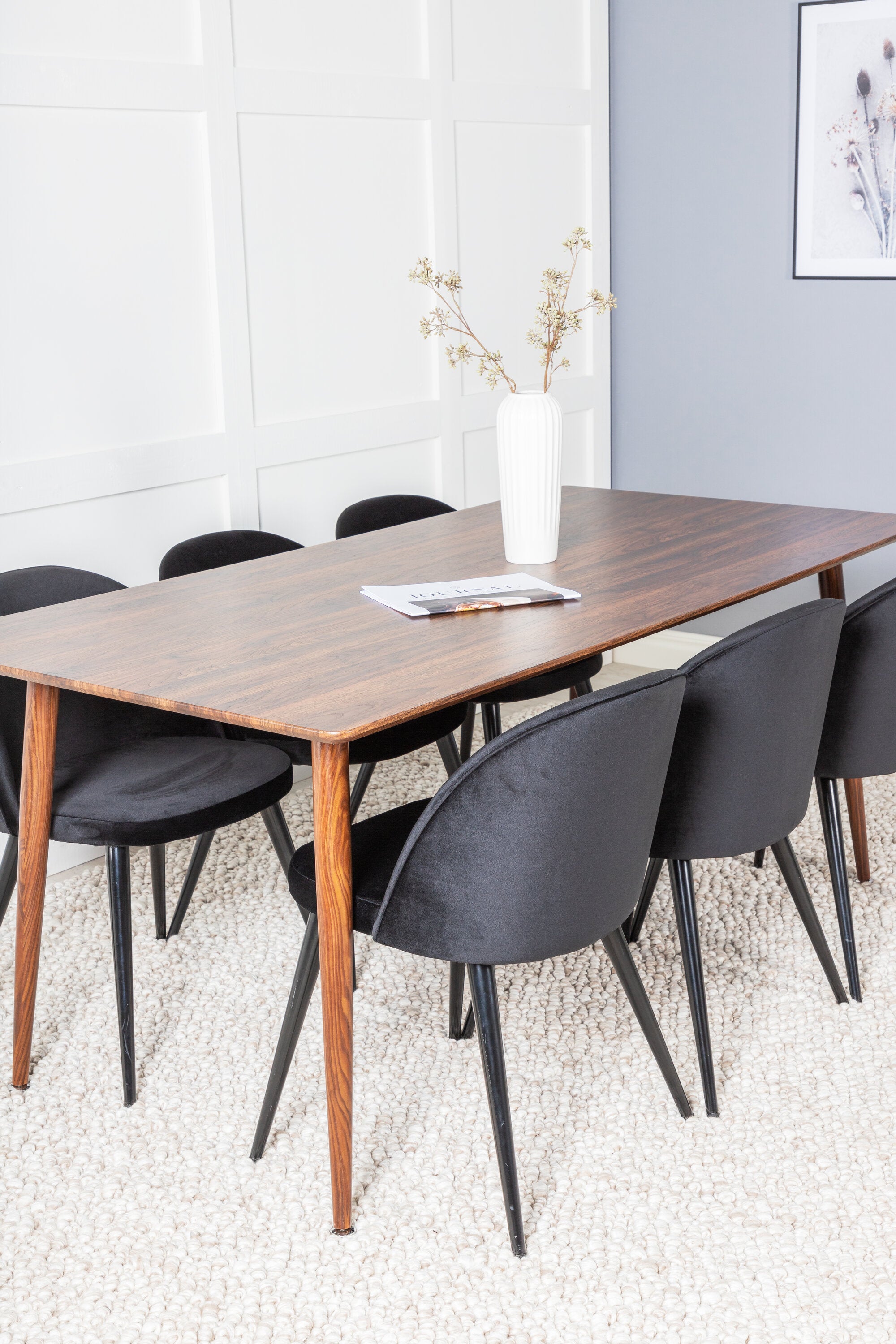Venture Home Matgrupp Polar med stolarna Velvet
