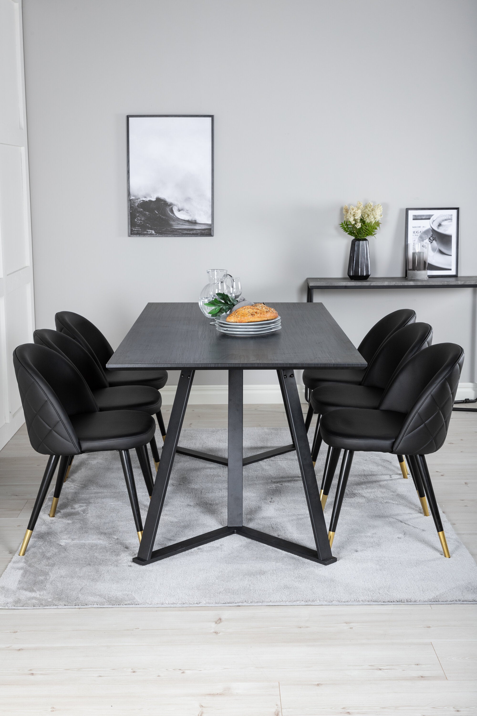 Venture Home Matgrupp Marina med stolarna Velvet