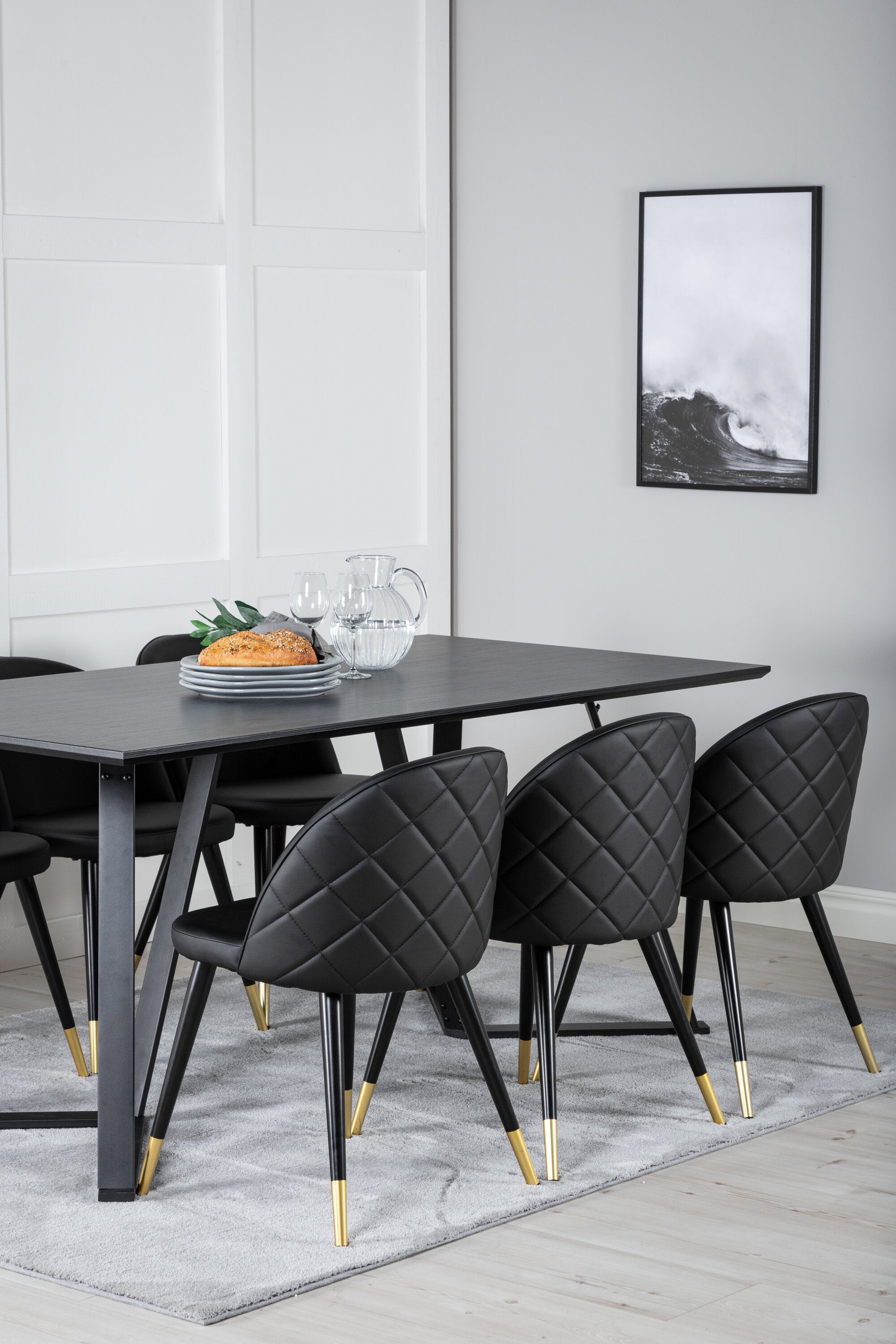 Venture Home Matgrupp Marina med stolarna Velvet