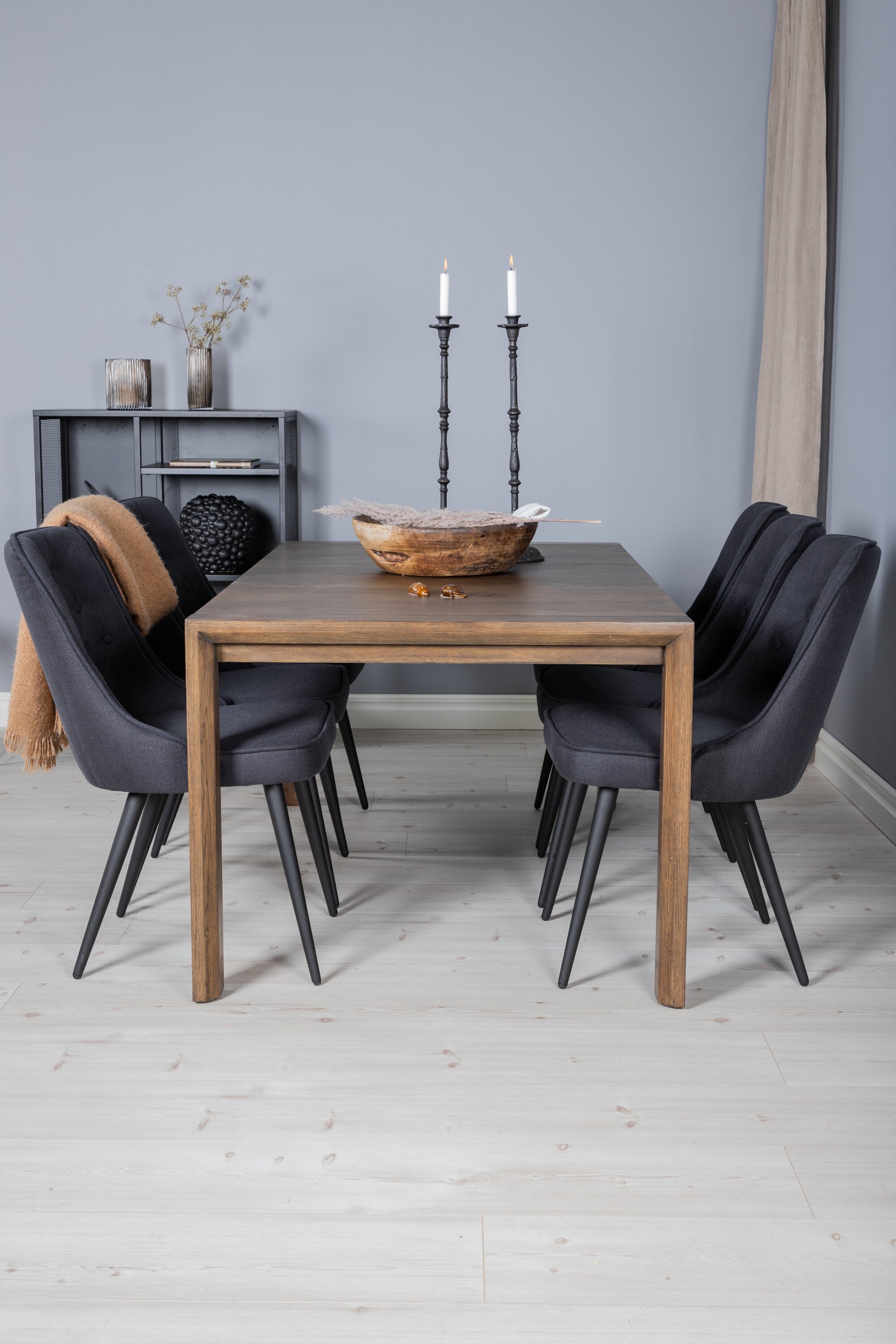 Venture Home Matgrupp Slider med 6st matstolar Velvet Deluxe