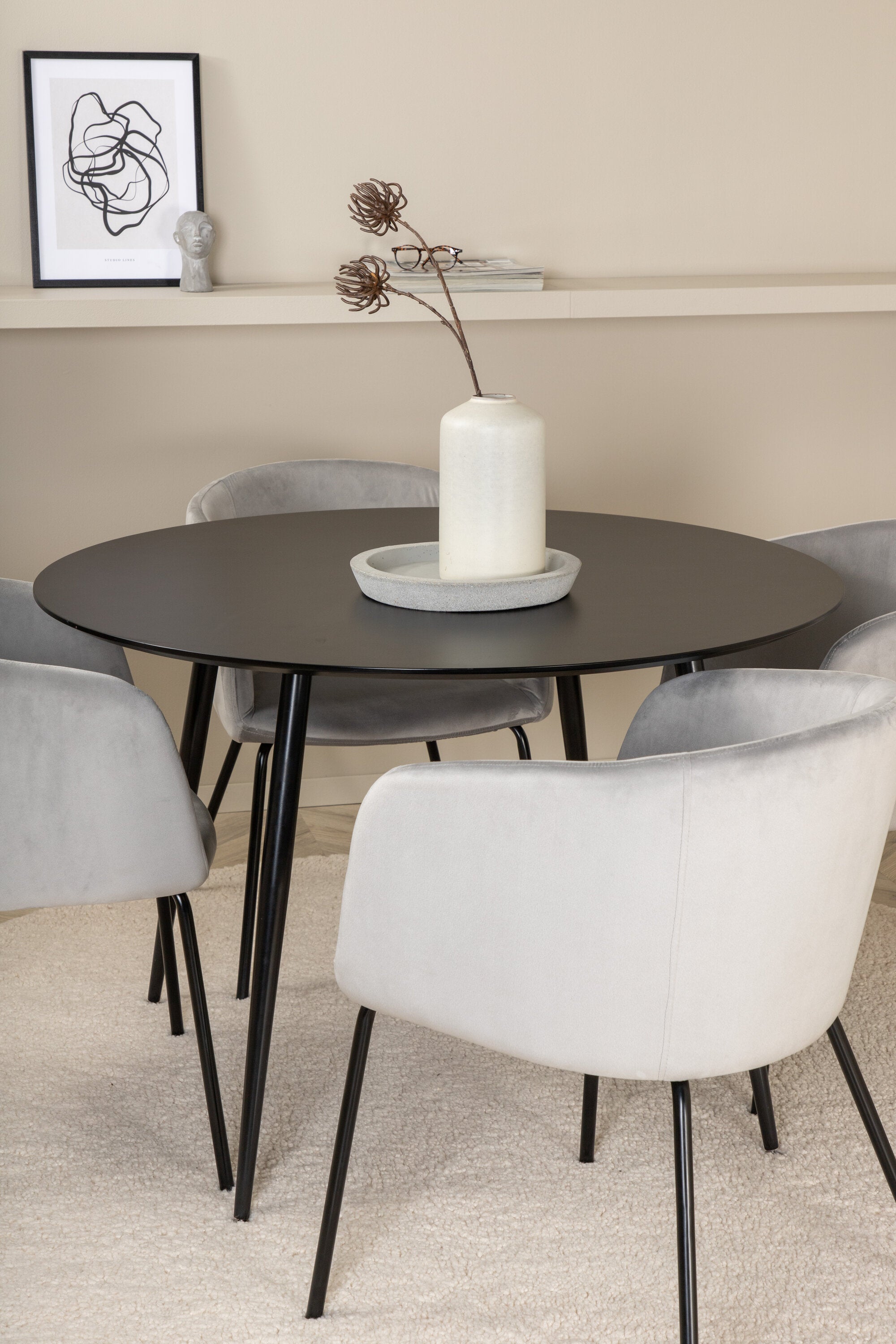 Venture Home Silar Rund Matgrupp