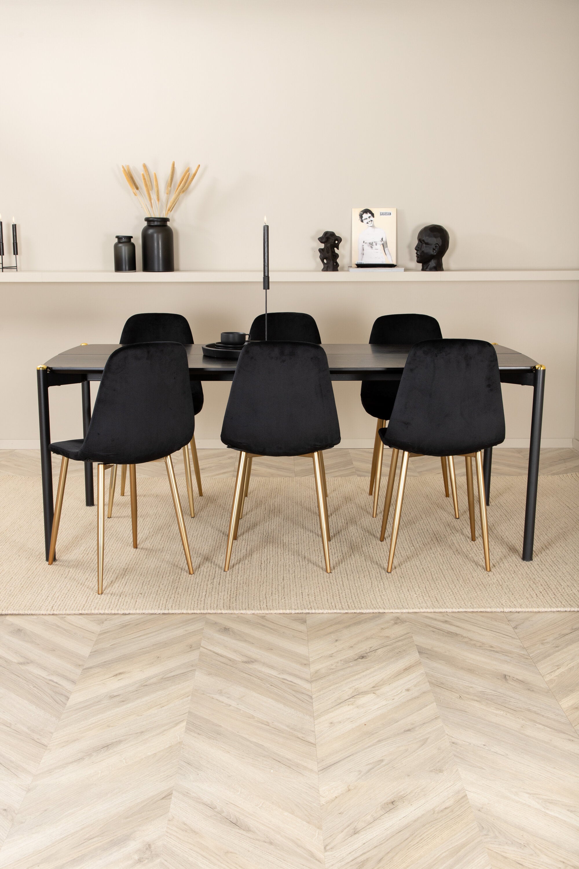 Venture Home Matgrupp Pelle med stolarna Polar