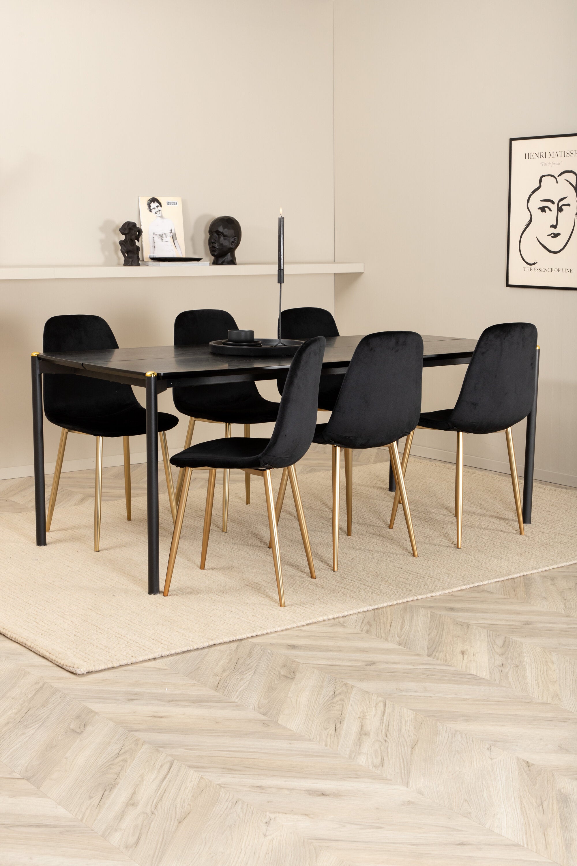 Venture Home Matgrupp Pelle med stolarna Polar