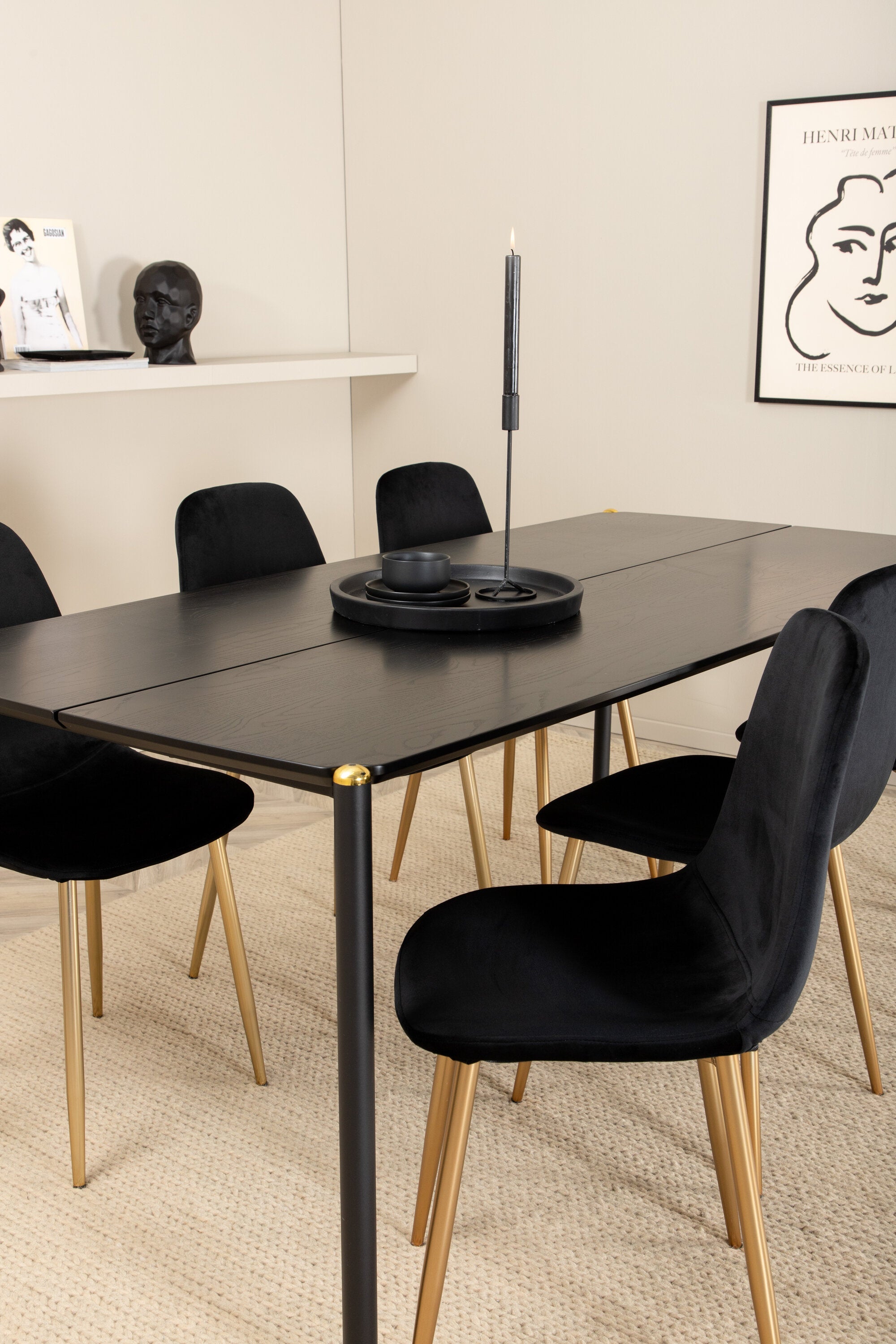 Venture Home Matgrupp Pelle med stolarna Polar