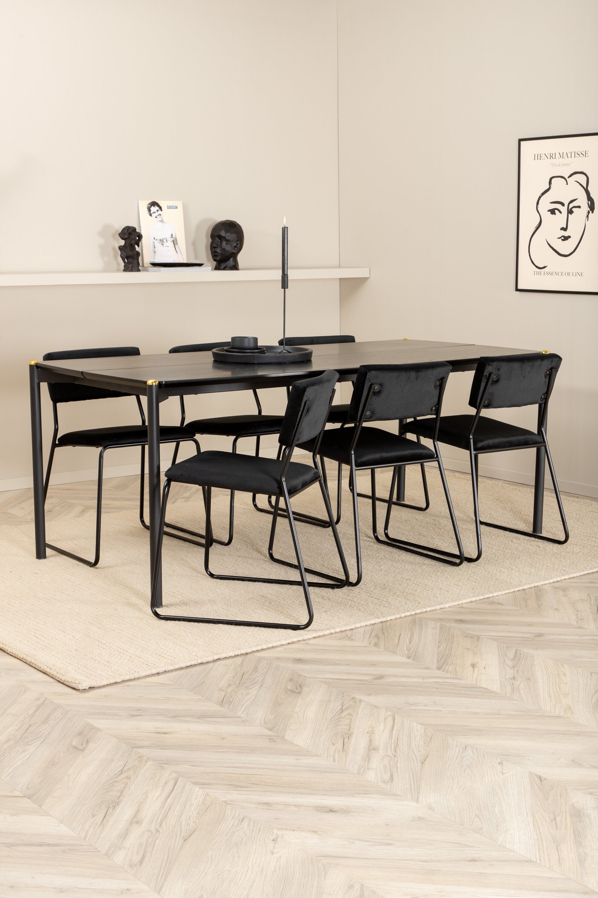 Venture Home Matgrupp Pelle med stolarna Kenth