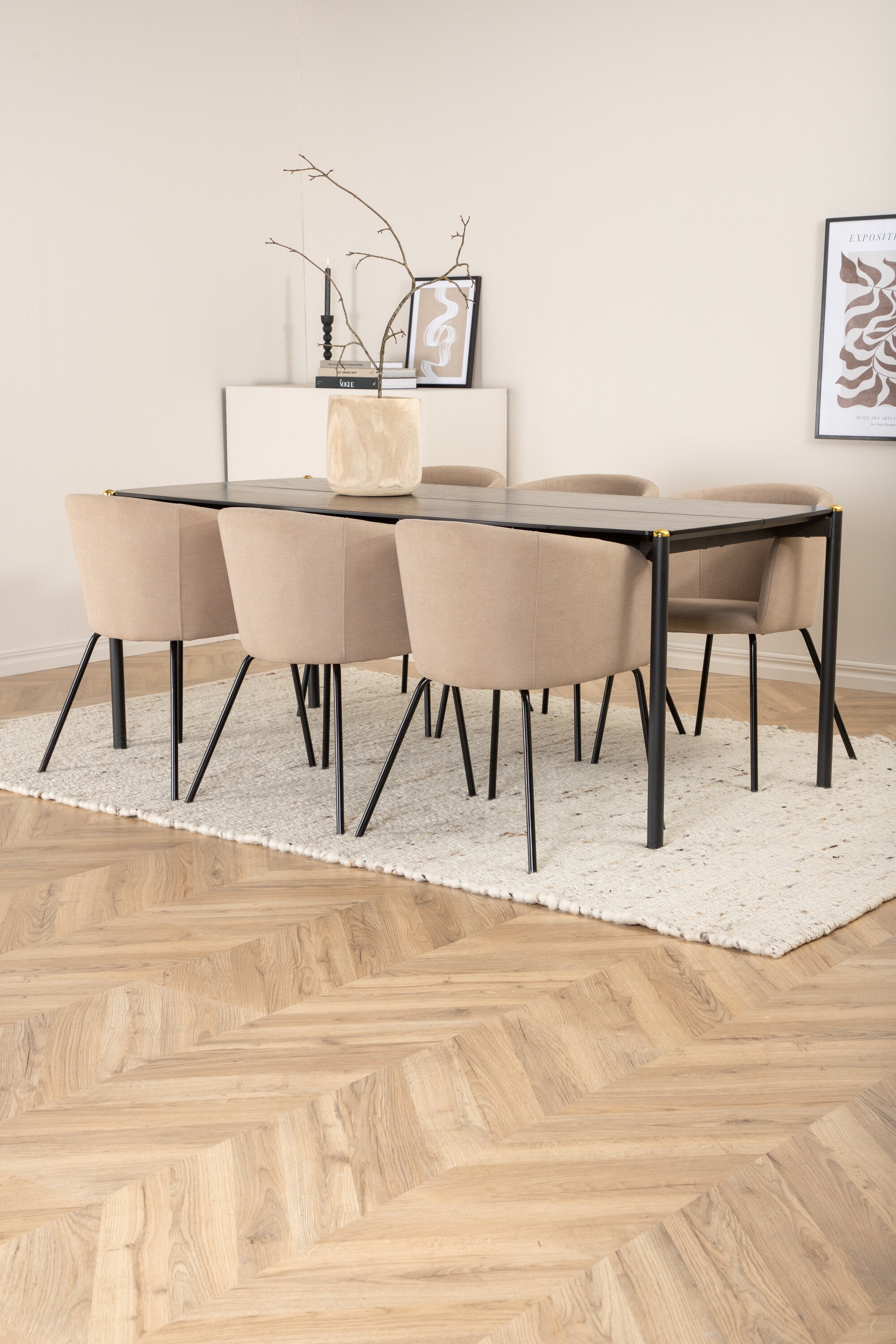 Venture Home Matgrupp Pelle med stolarna Berit
