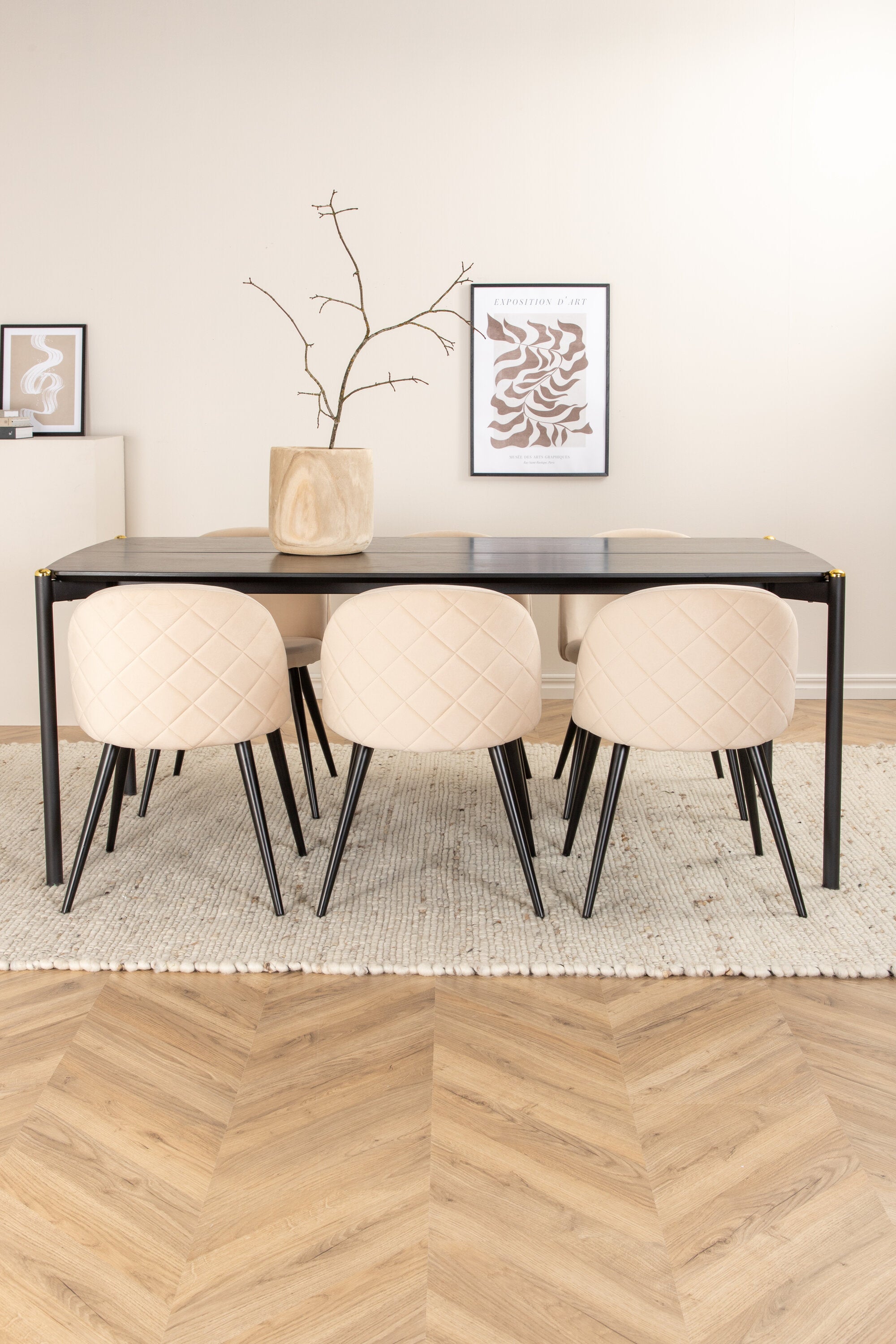 Venture Home Matgrupp Pelle med stolarna Velvet