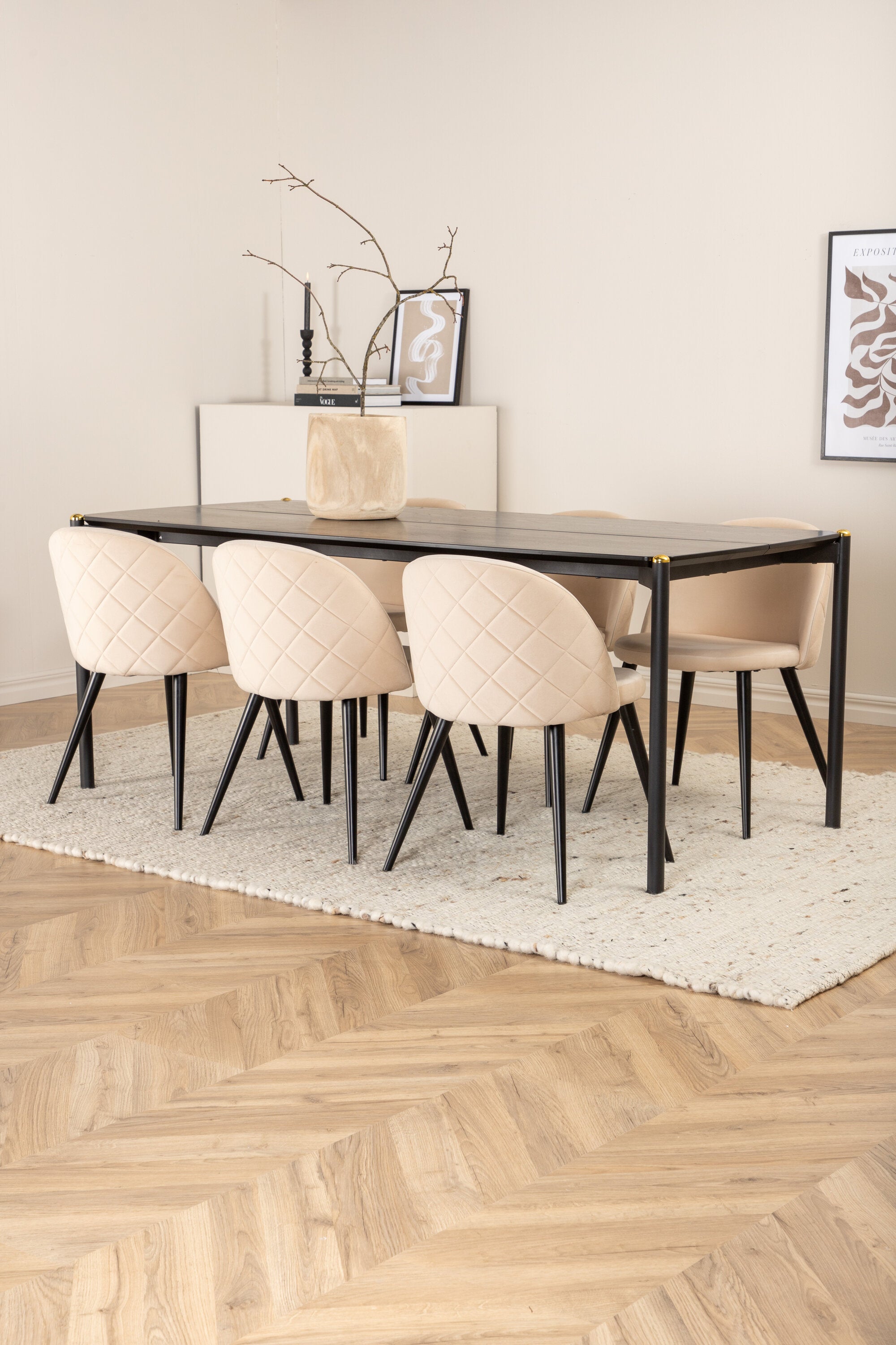 Venture Home Matgrupp Pelle med stolarna Velvet