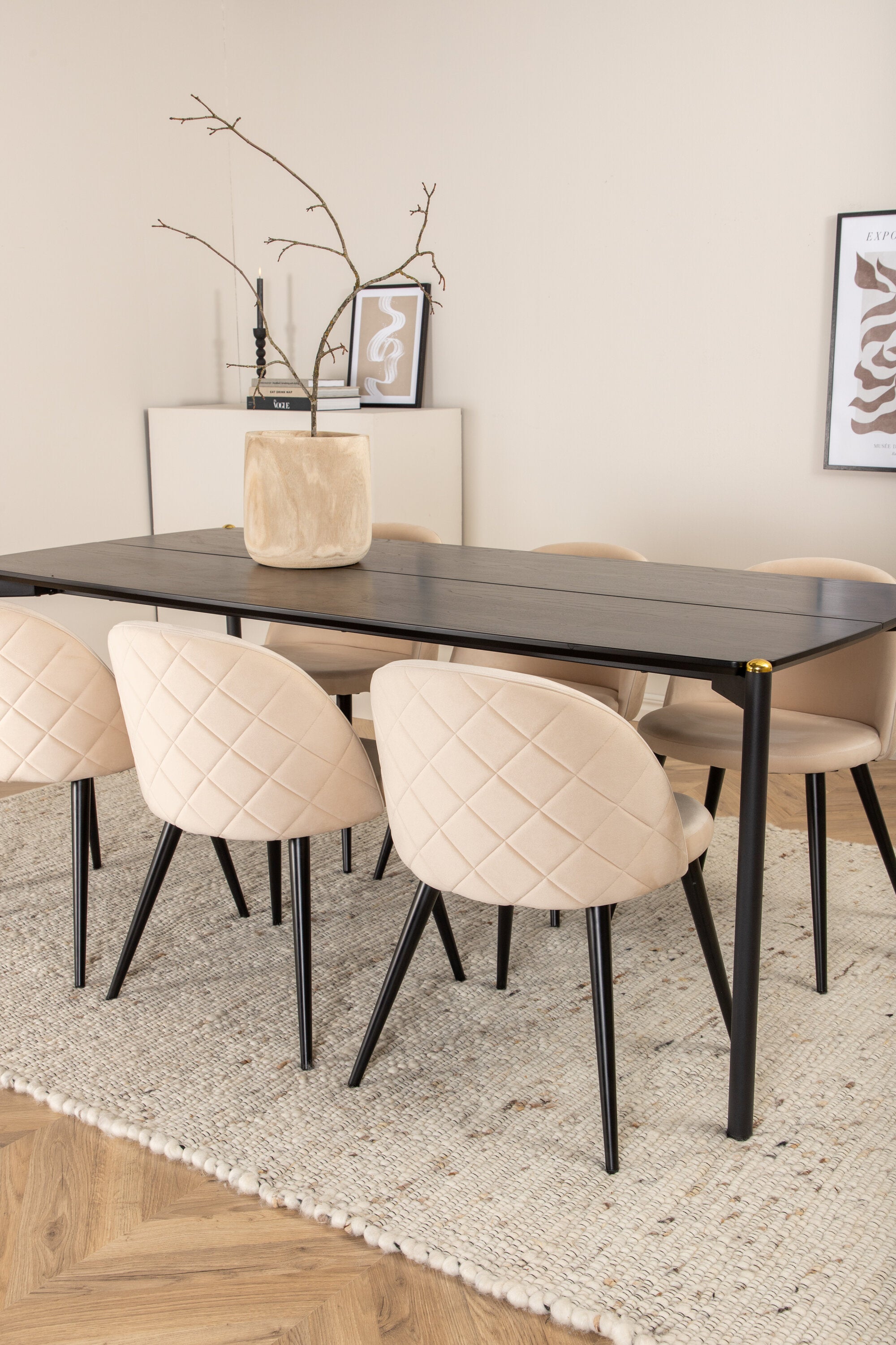 Venture Home Matgrupp Pelle med stolarna Velvet