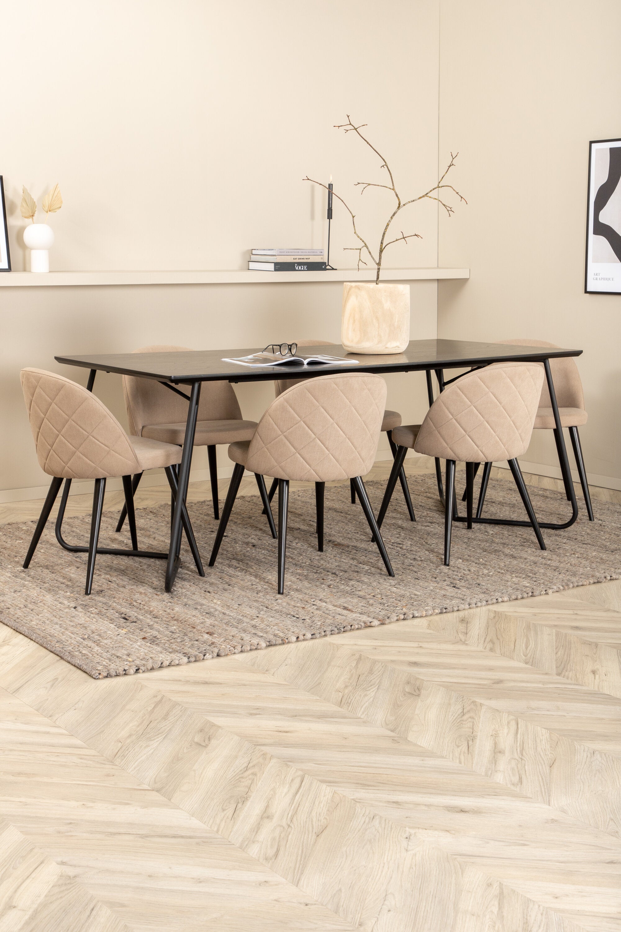Venture Home Matgrupp Petra med stolarna Velvet