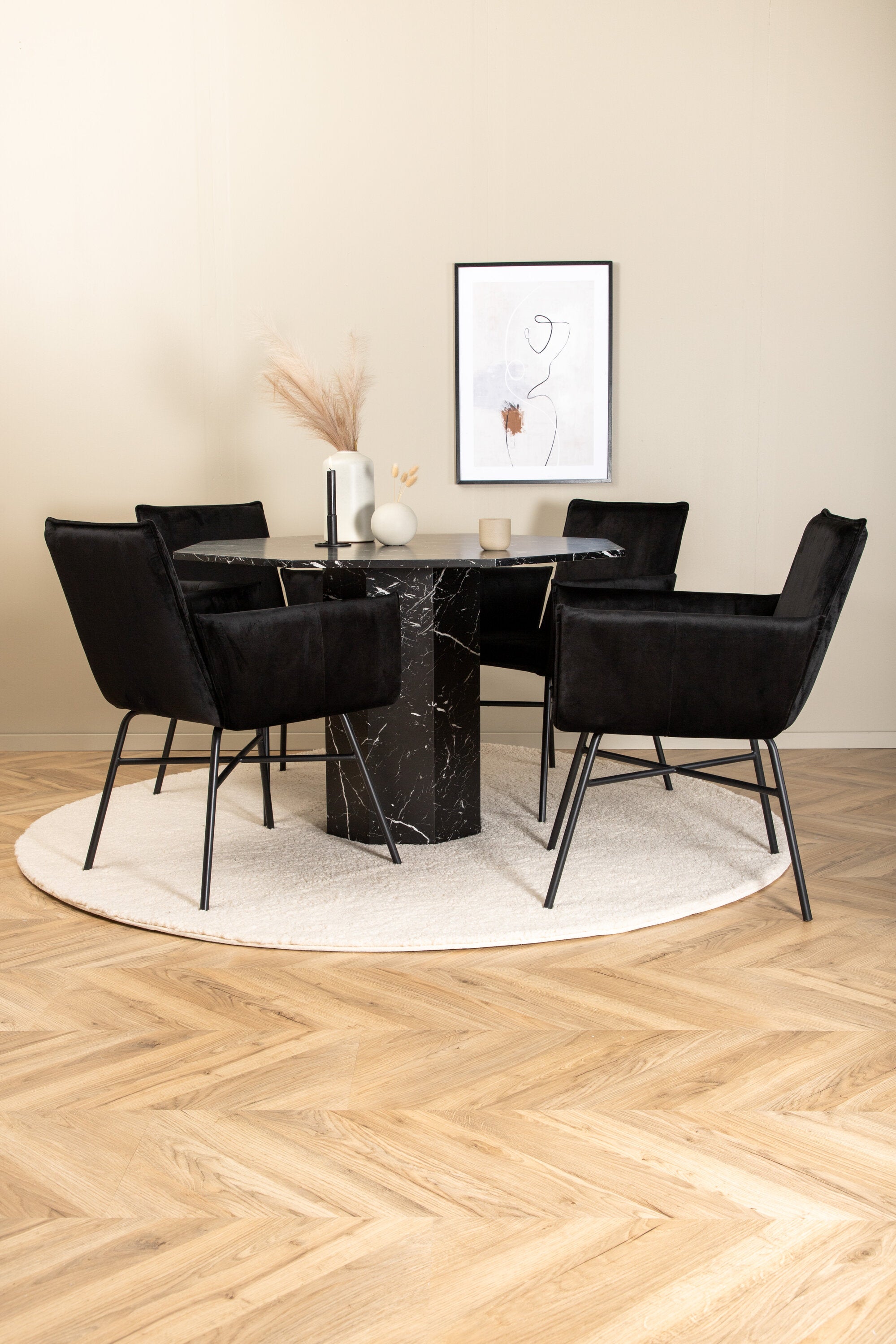Venture Home Matgrupp Marbs med stolarna Petra