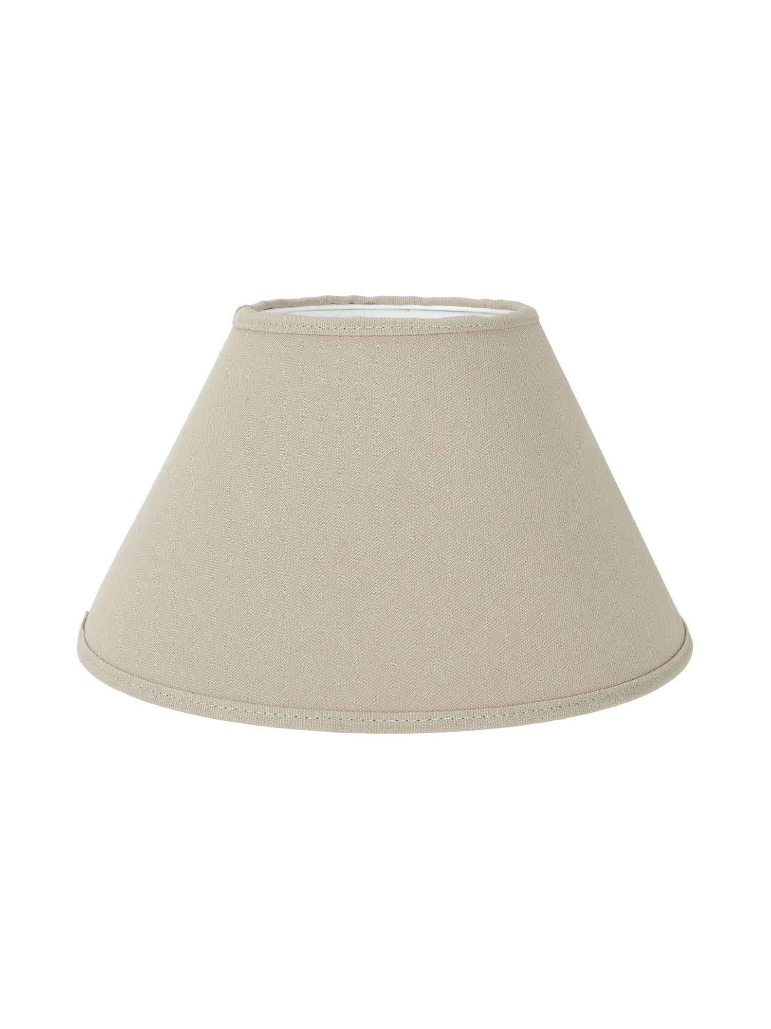 Empire lampskärm i beige bomull från PR Home, med konisk form och elegant ljusgenomsläpp, perfekt för E27-ljuskällor.