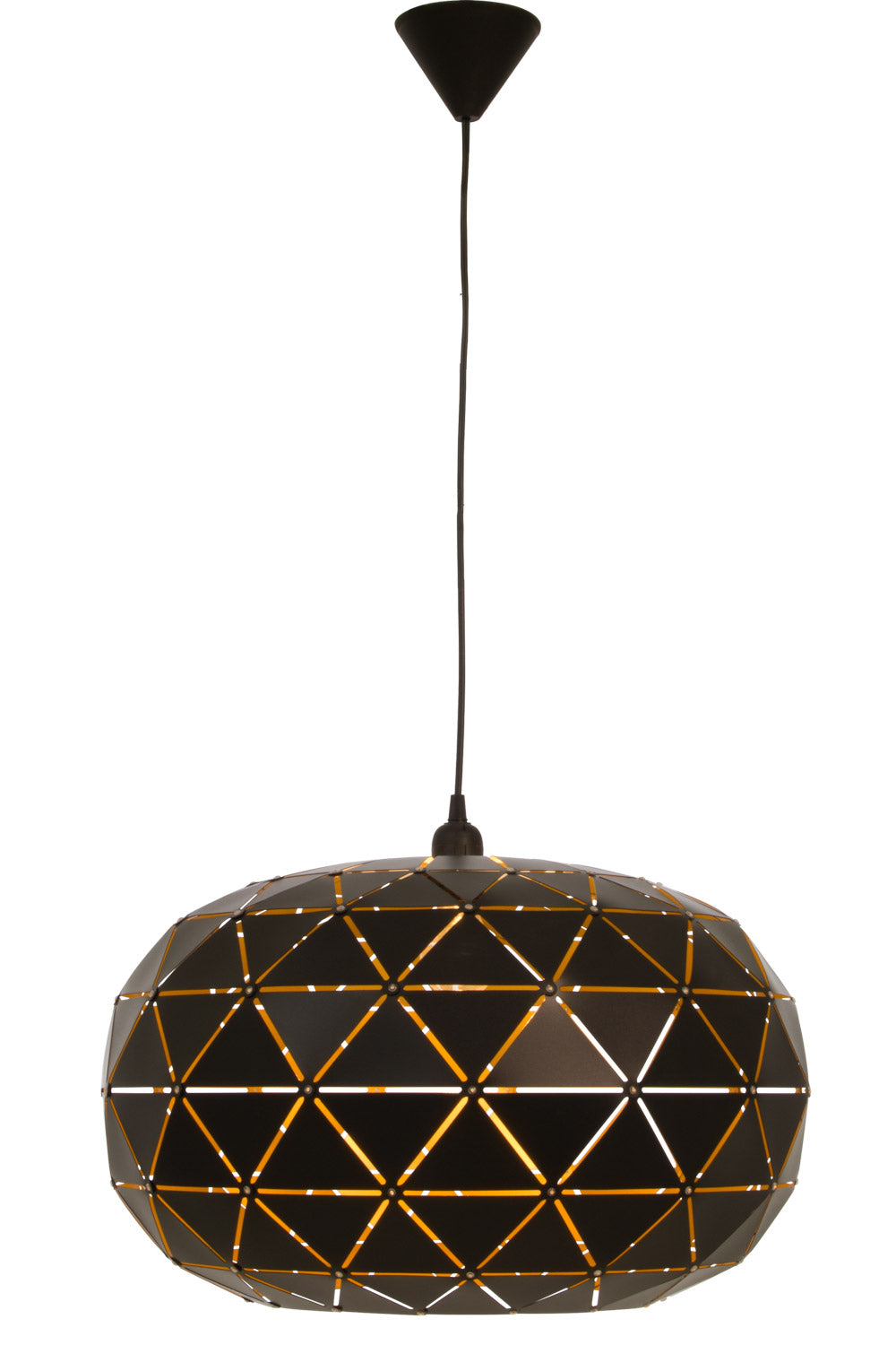 Aneta Lighting LATTICE taklampa 50cm, svart/guld insida