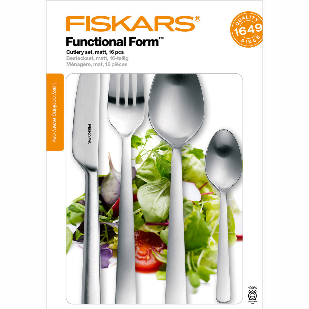 Fiskars Bestickset 16 Delar I Presentask Matt