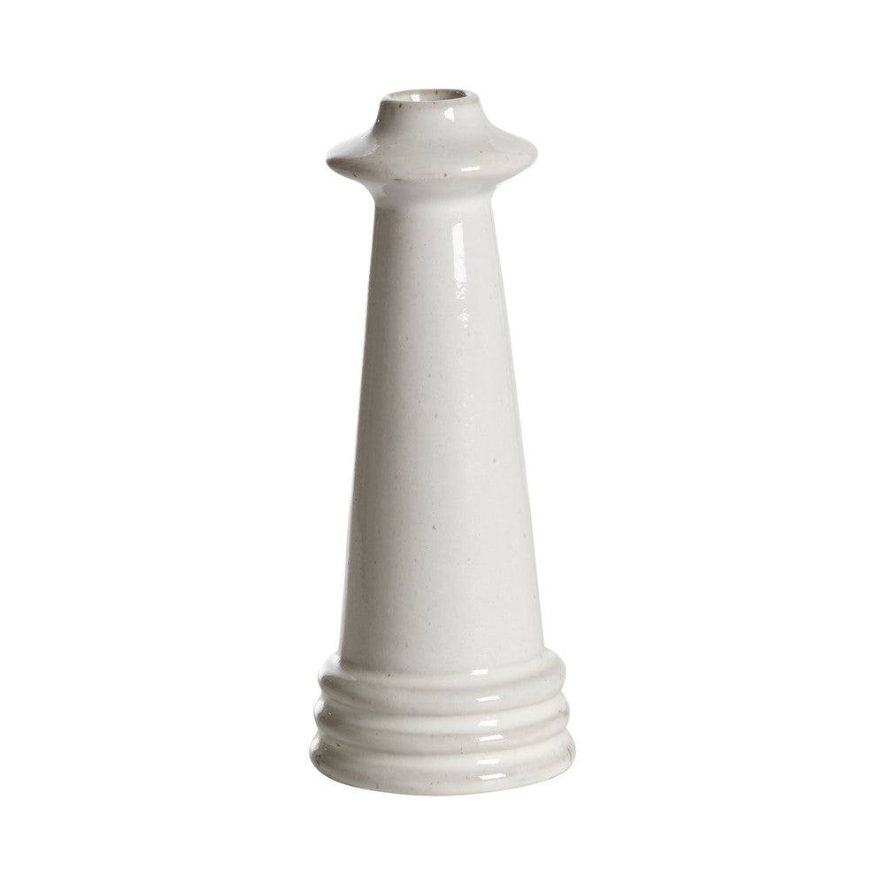 Mogihome Ljusstake Malin Låg, 8 X 8 X 20 Cm, Creme