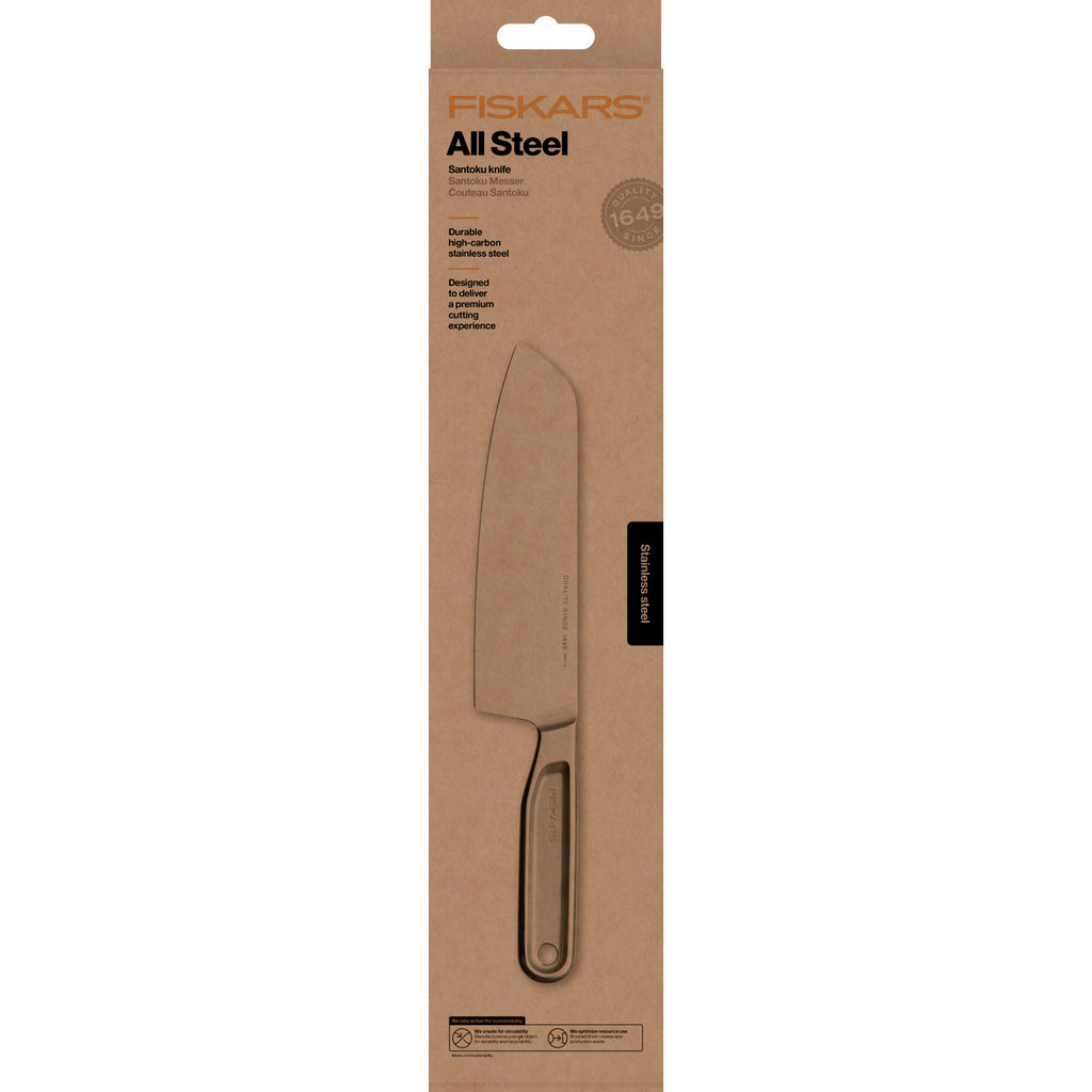 Fiskars Stål Santoku Kniv 17 cm