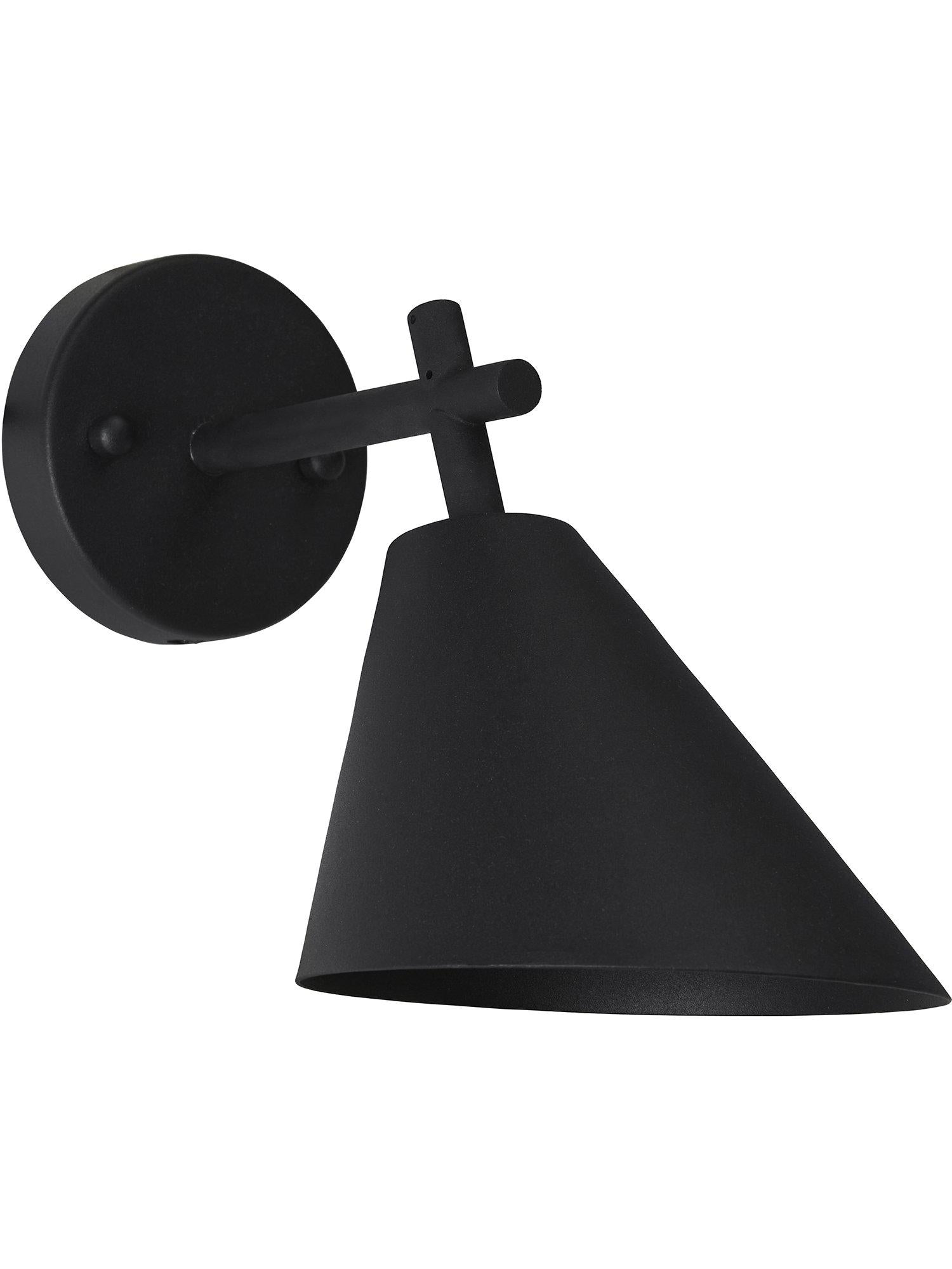 Fasadlampa från PR Home i pulverlackad svart metall, elegant design med E27 lamphållare för utomhusbruk och LED-lampor.