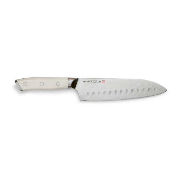 Markus Aujalay Kockkniv Japansk Damaskus 30cm, Silver