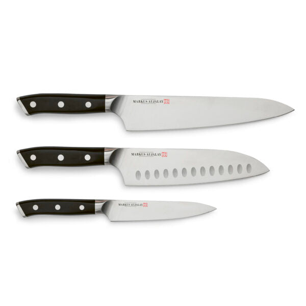 Markus Aujalay Knivset Classic 3-delar, Silver