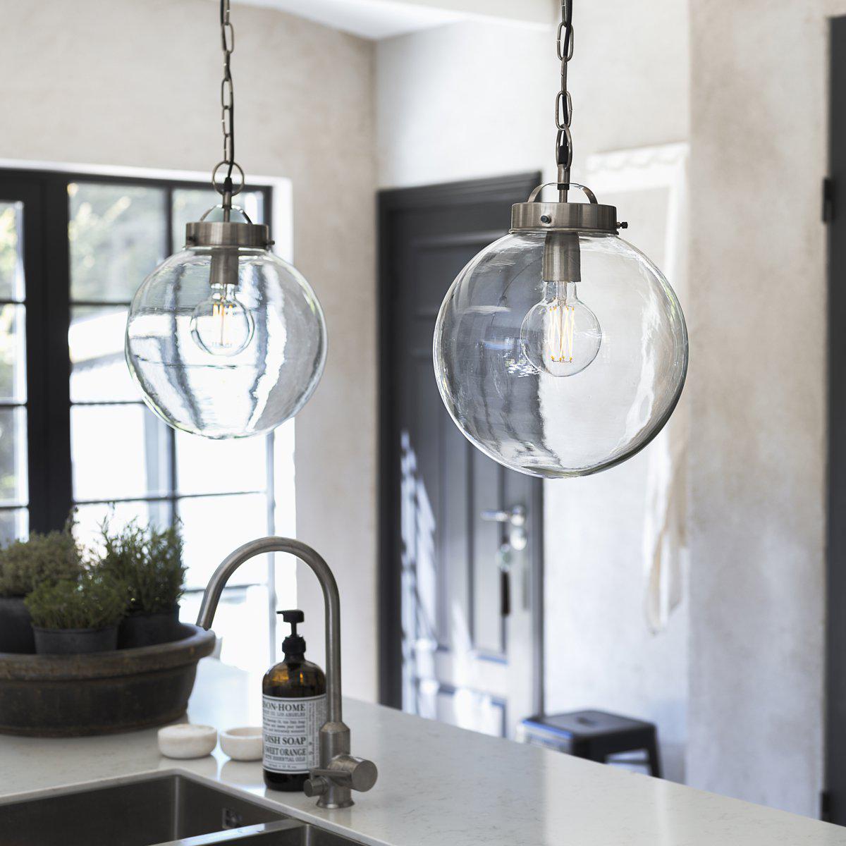 Pr Home Normandy Taklampa 30 cm, Antiksilver