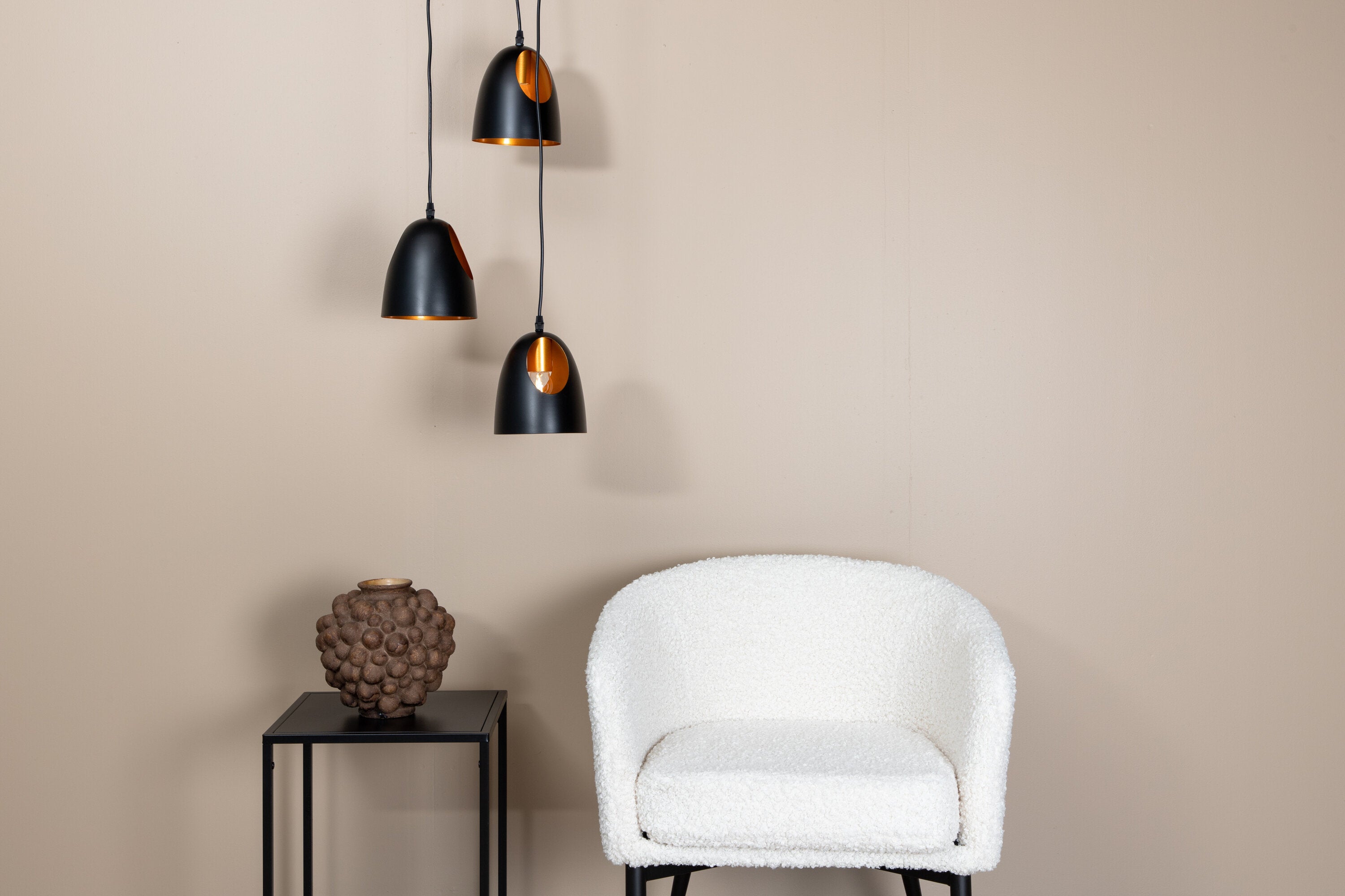Venture Home Elda Pendel Svart/koppar ø40 cm