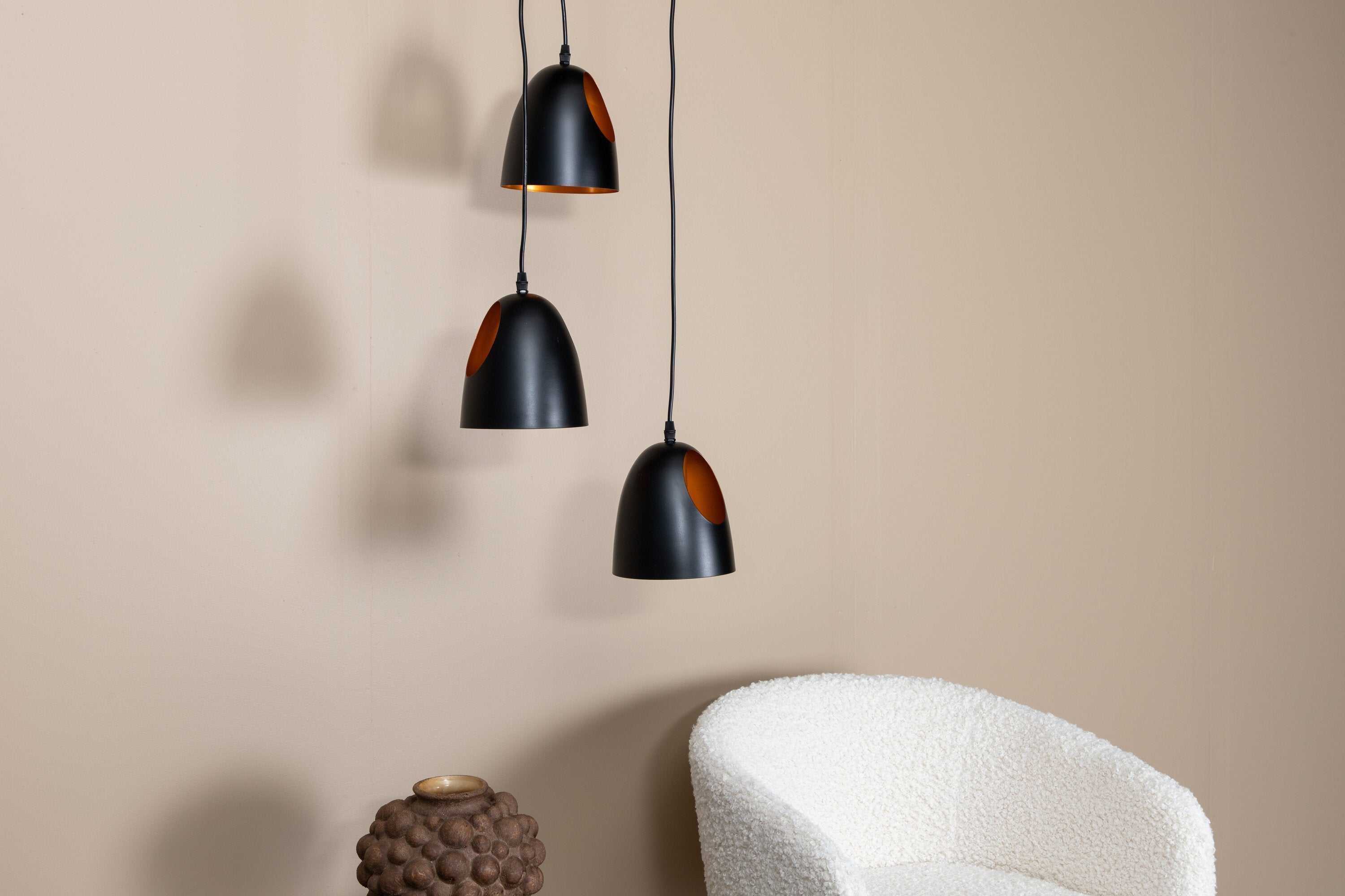 Venture Home Elda Pendel Svart/koppar ø40 cm