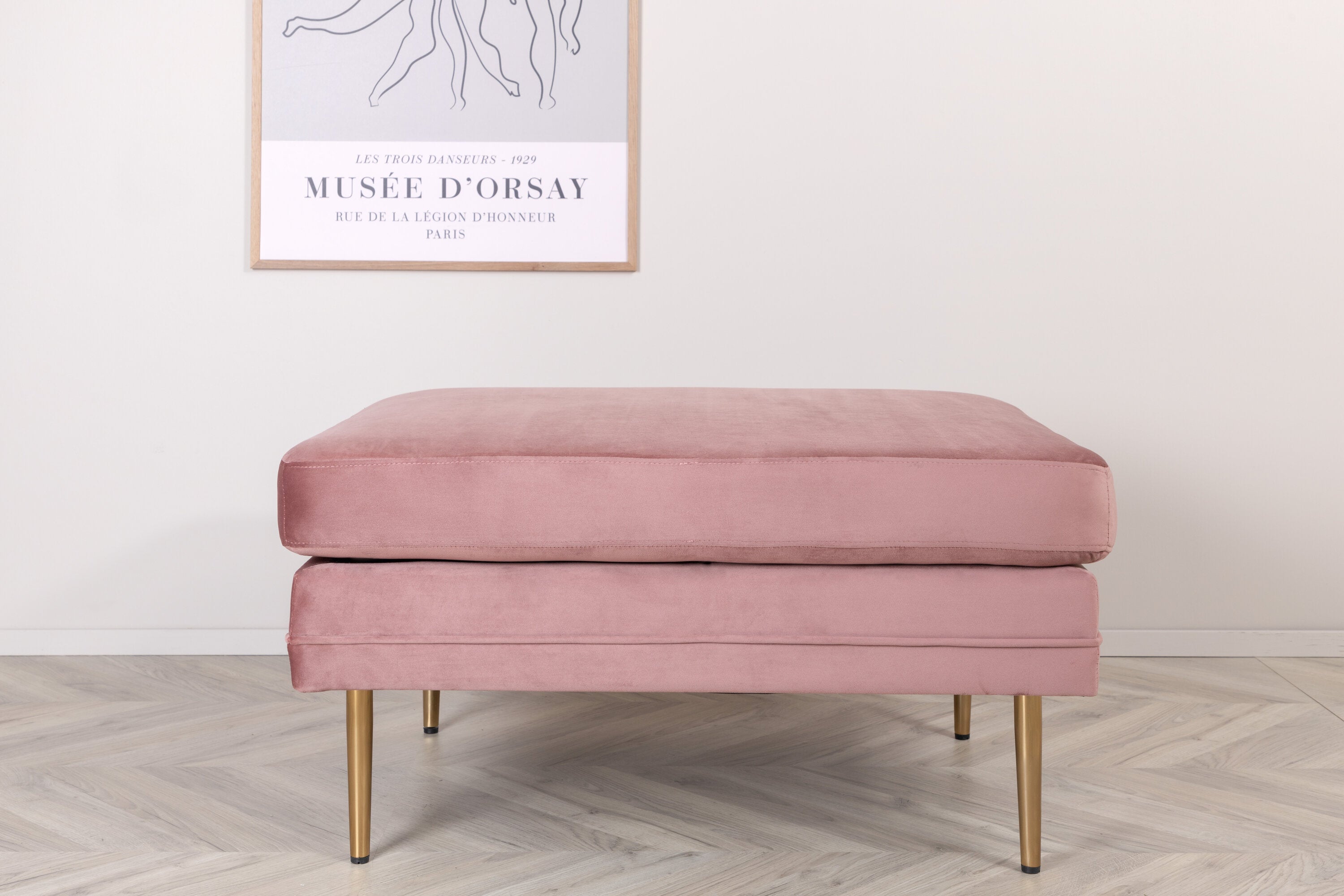 Venture Home Boom Ottoman Guld/rosa