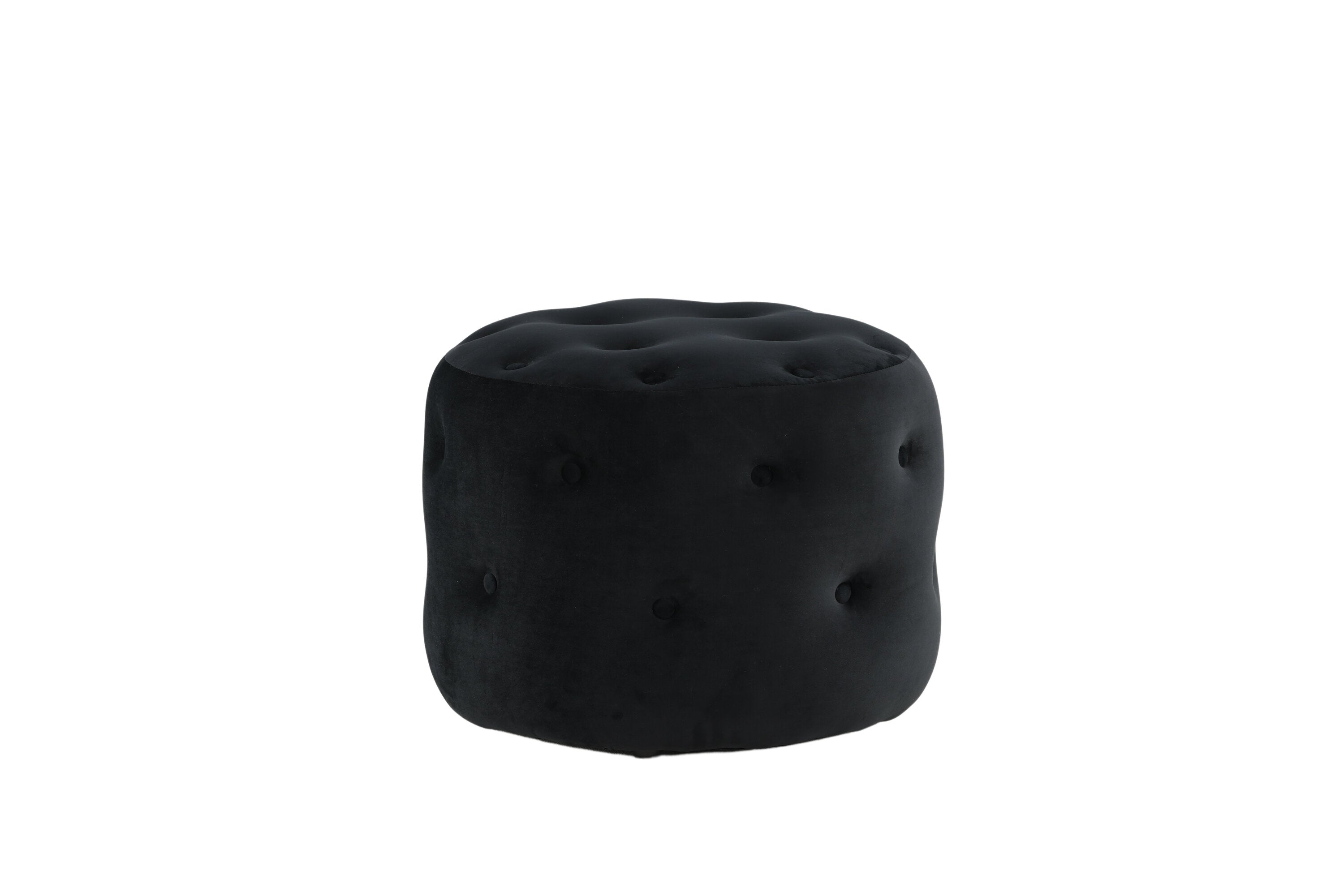 Venture Home Benjamin Puff Svart ø55 cm