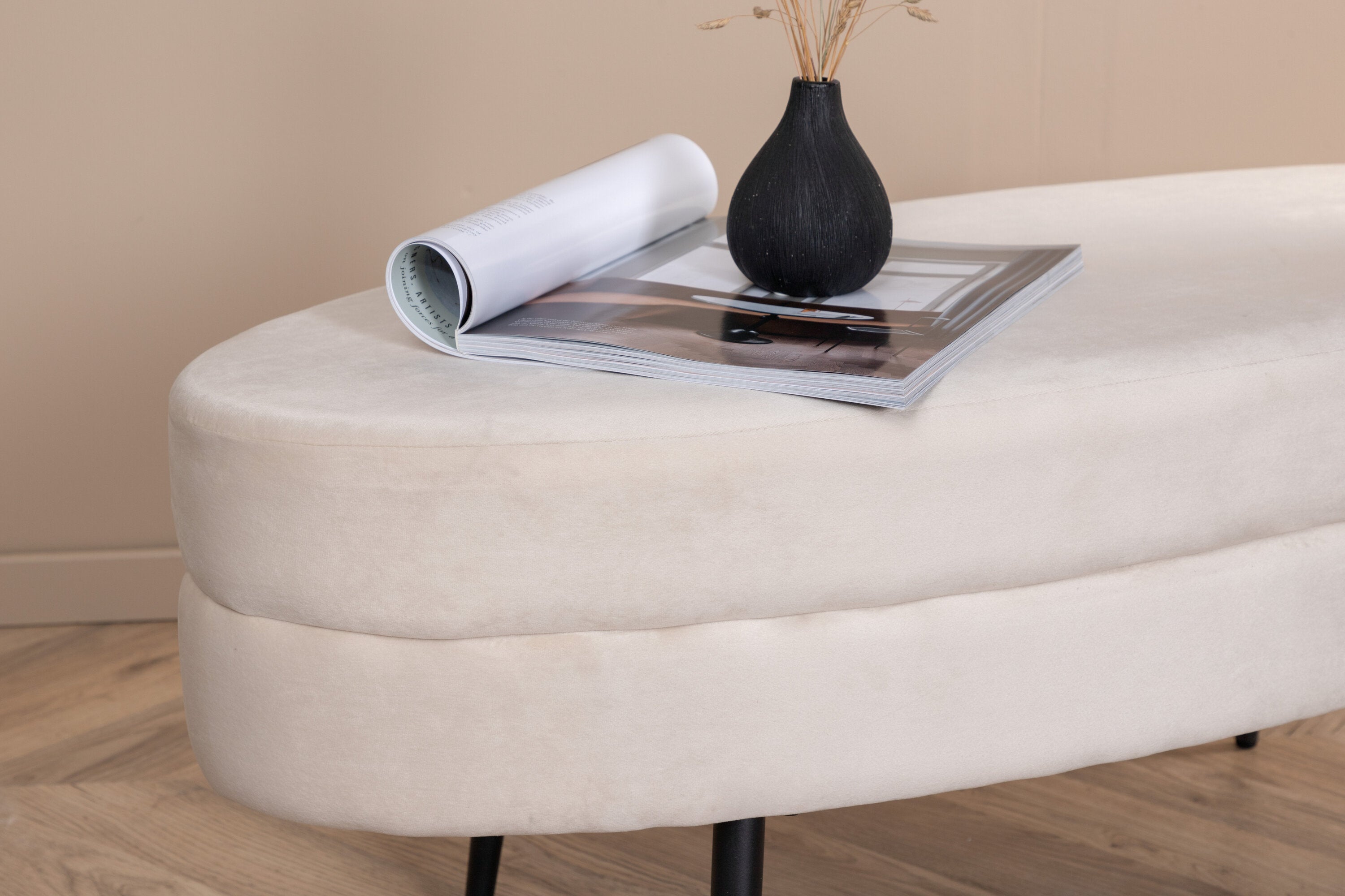 Venture Home Otto Ottoman Off-white