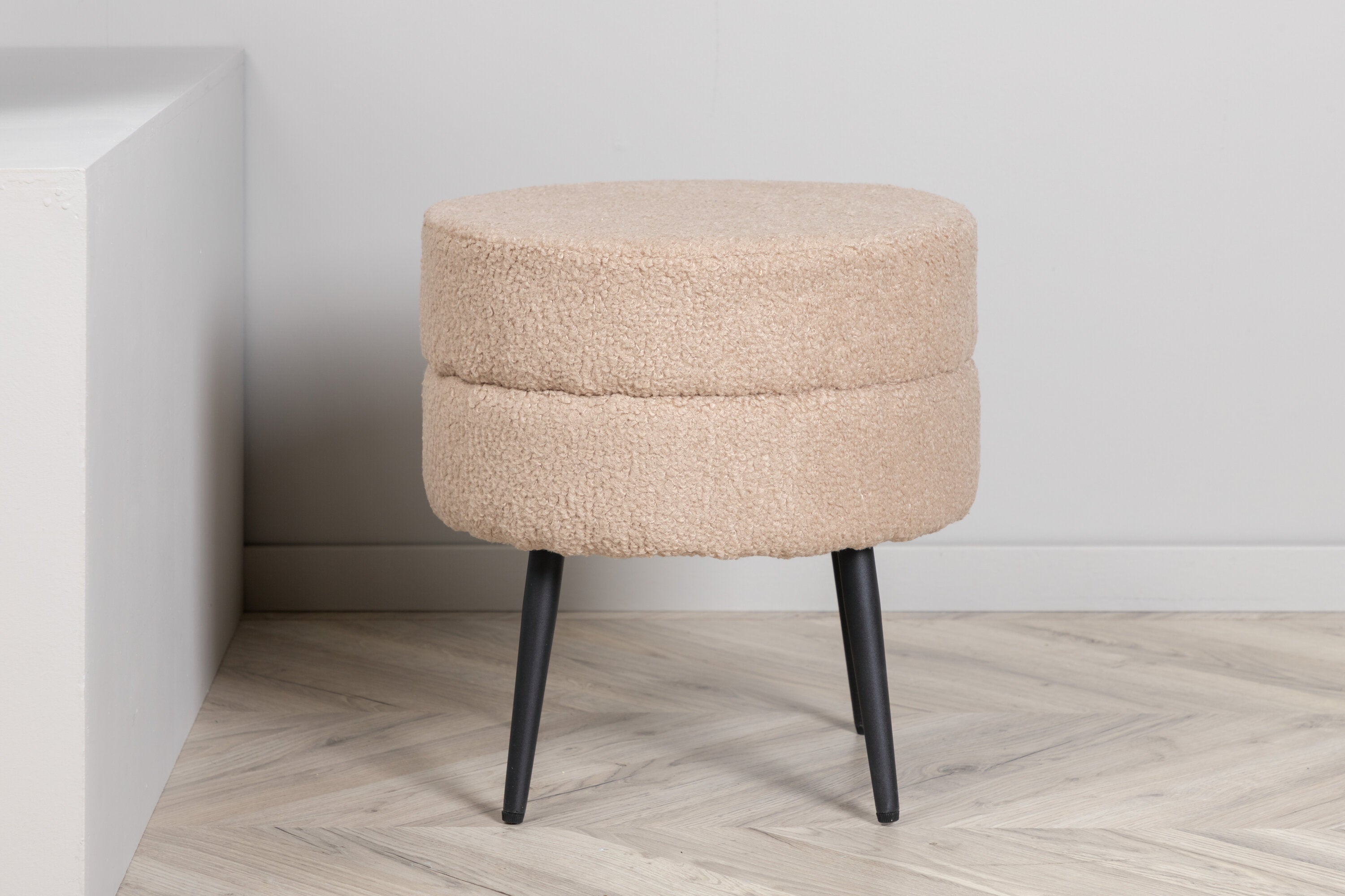 Venture Home Pot Puff Beige/Svart ø40 cm