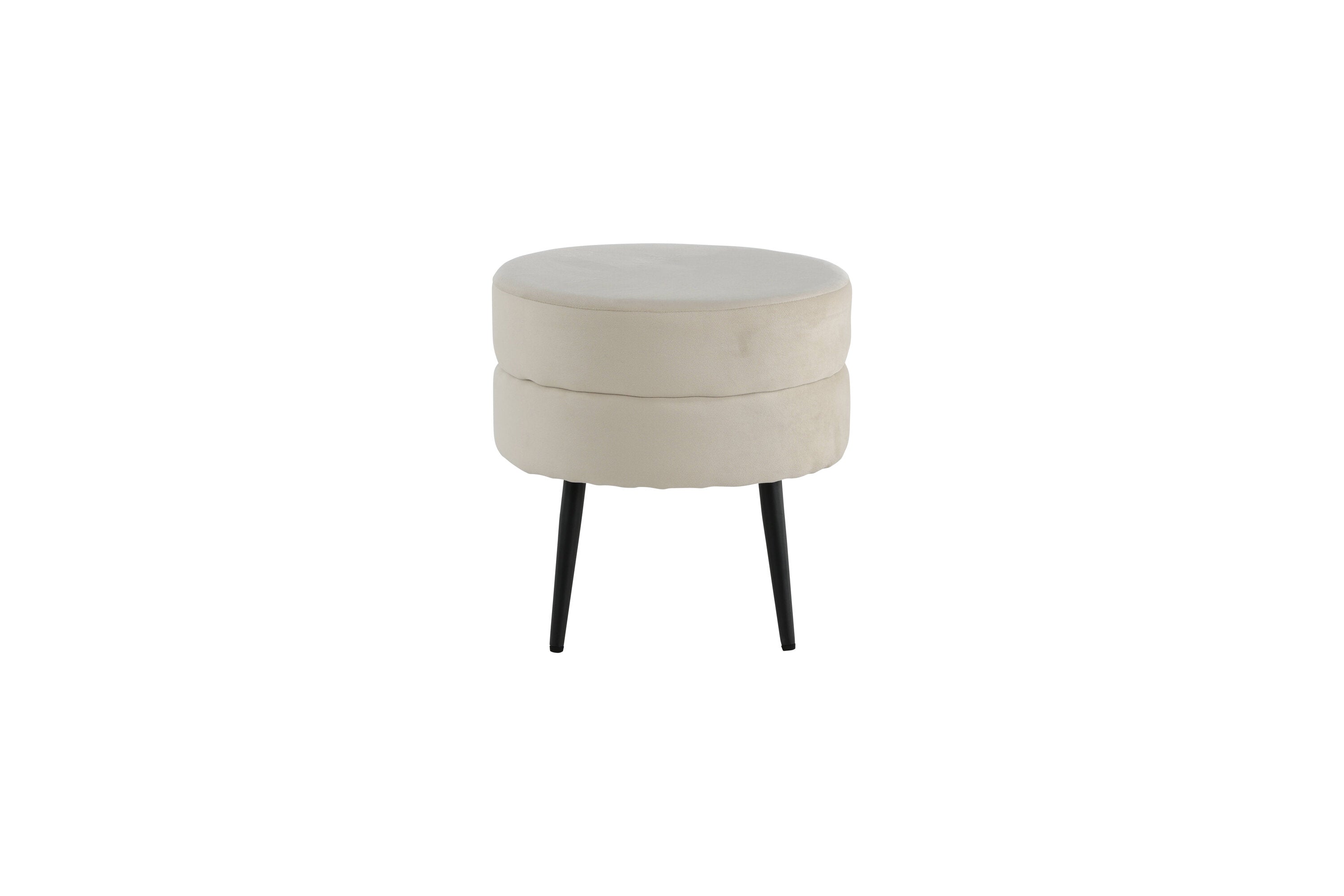 Venture Home Pot Puff Svart/ljusbeige ø40 cm