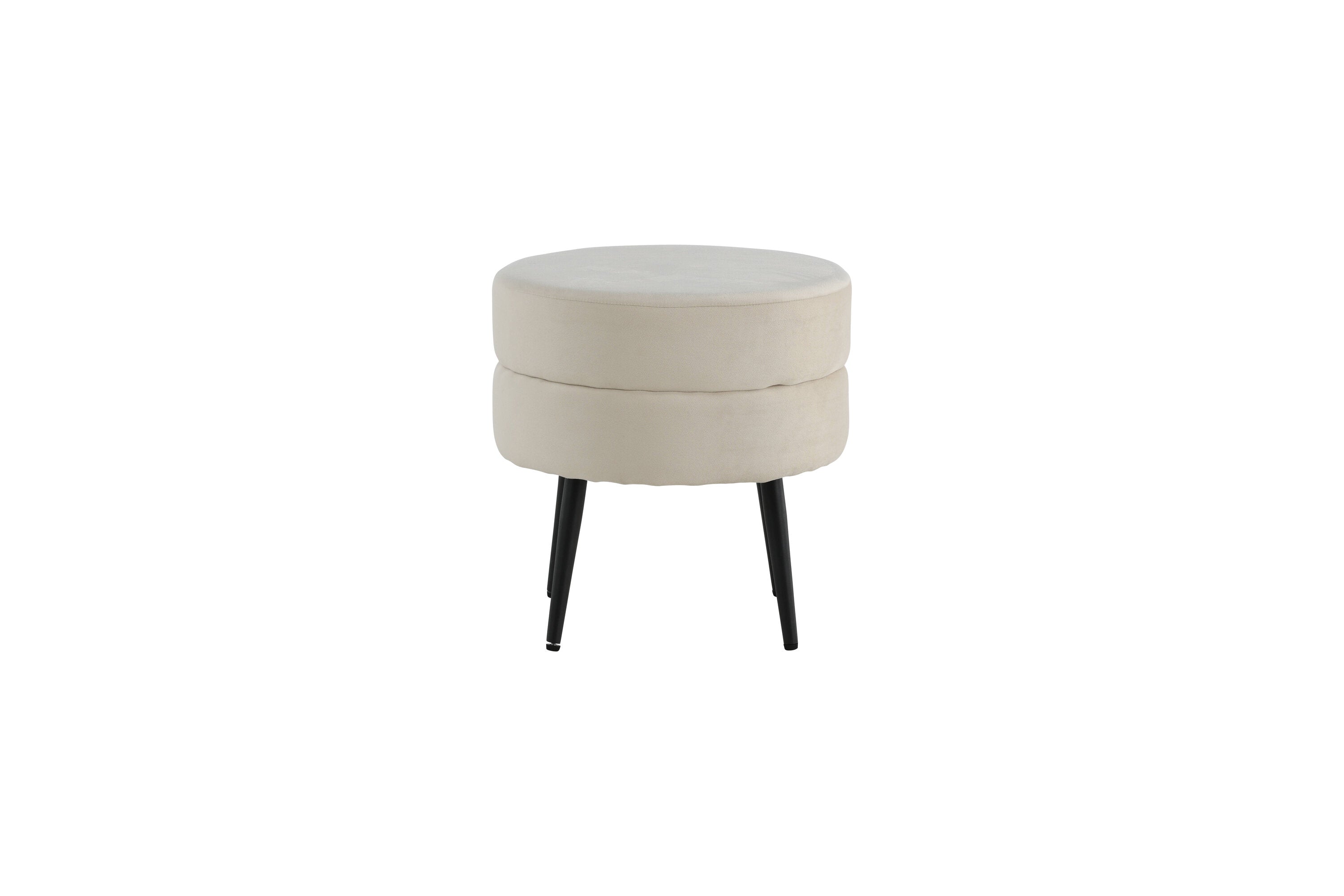 Venture Home Pot Puff Svart/ljusbeige ø40 cm