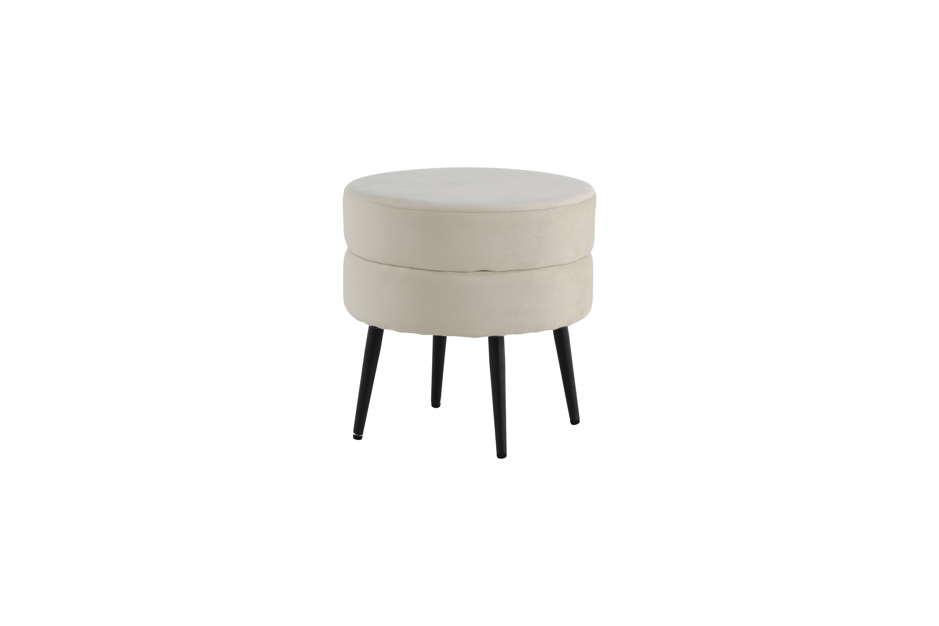 Venture Home Pot Puff Svart/ljusbeige ø40 cm