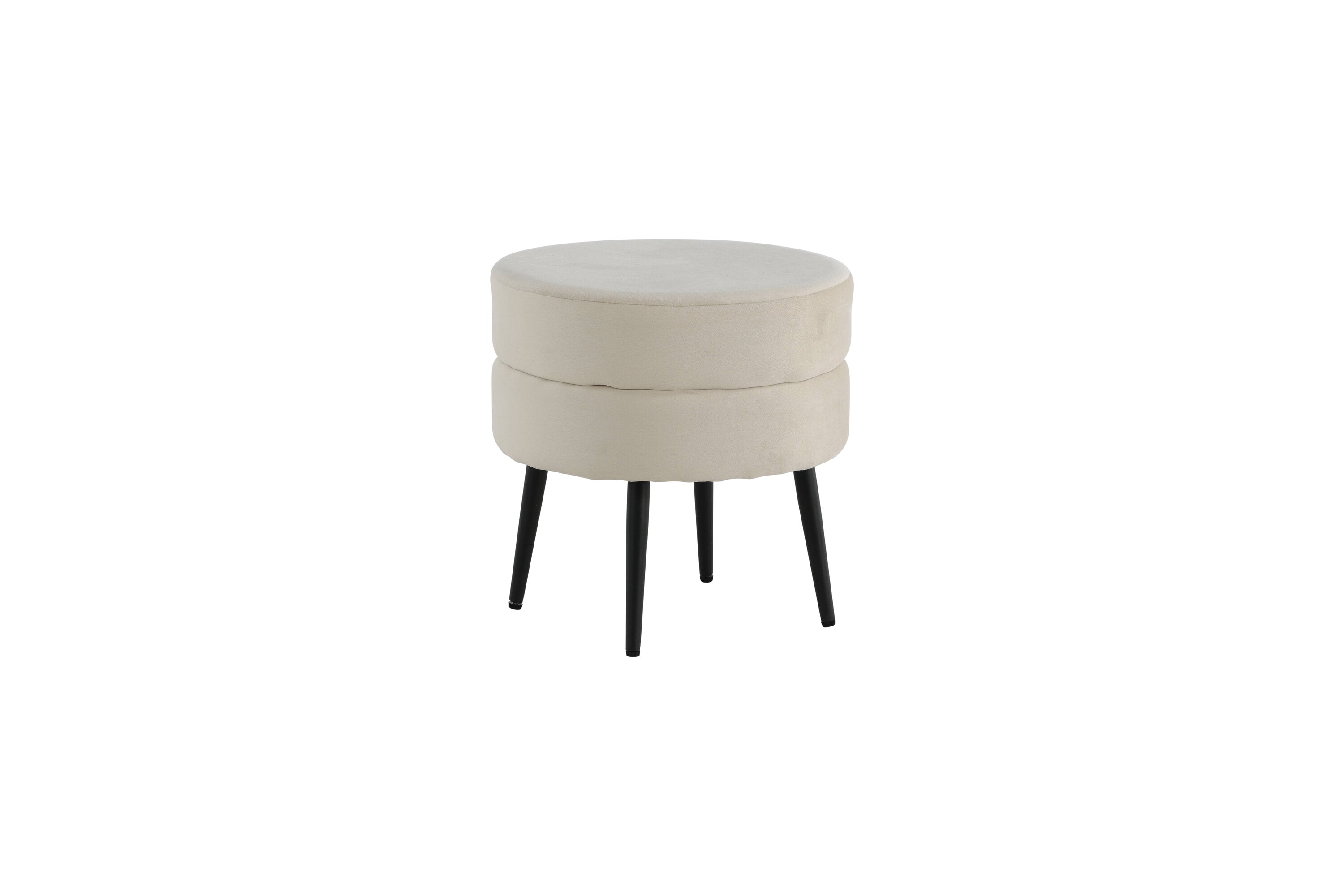 Venture Home Pot Puff Svart/ljusbeige ø40 cm