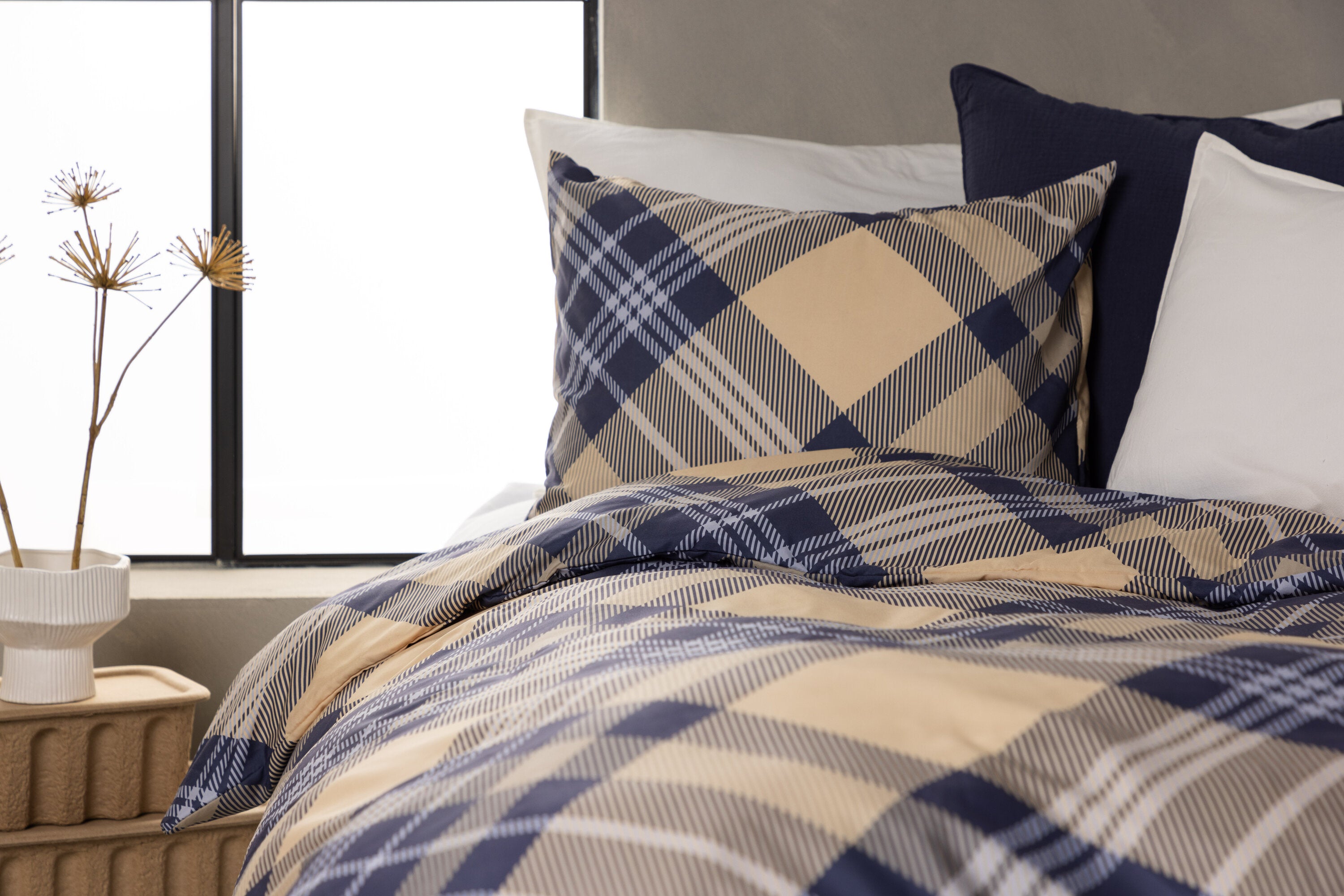 Venture Home Aurora Bäddset Strö Beige/blå/vit