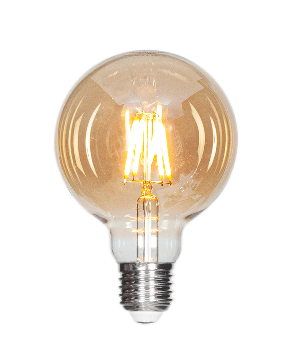 By Rydéns Filament dekorationslampa LED dimbar glob E27 4W Ø95mm Amber