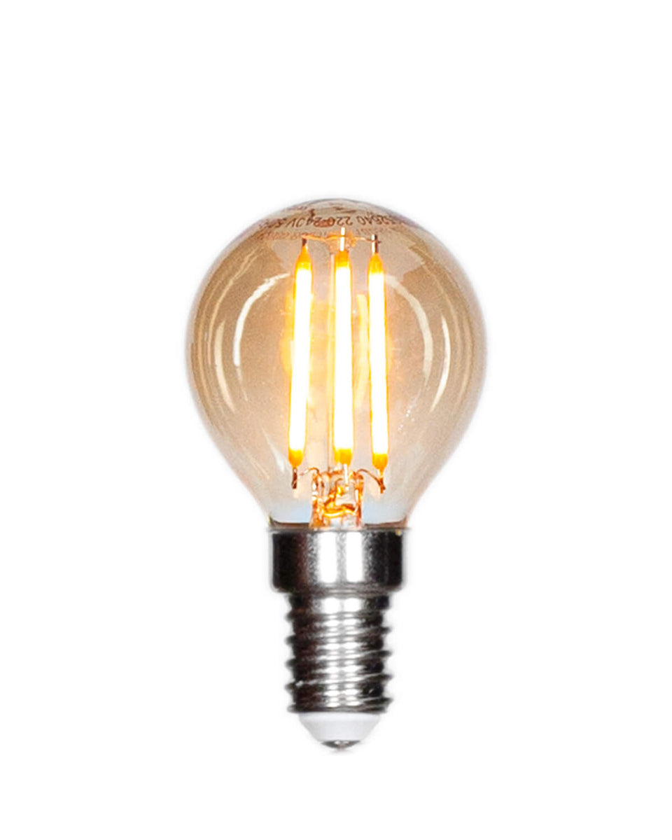 By Rydéns Filament dekorationslampa LED dimbar klot E14 4W Ø45mm Amber