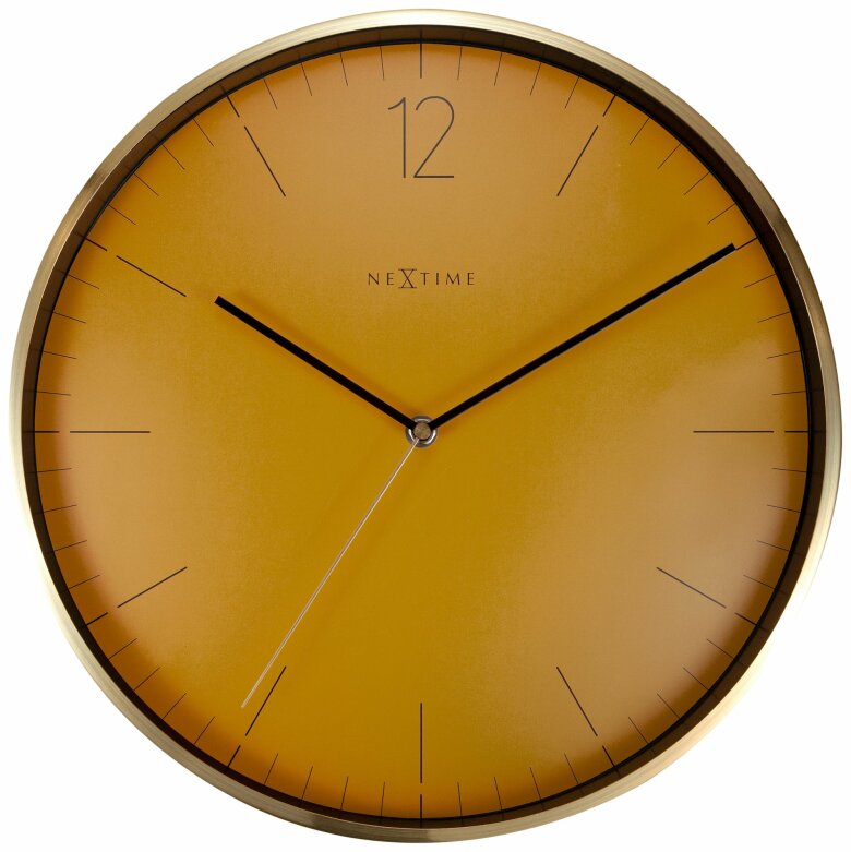 NeXtime Essential Gold Väggklocka 34 cm Gul