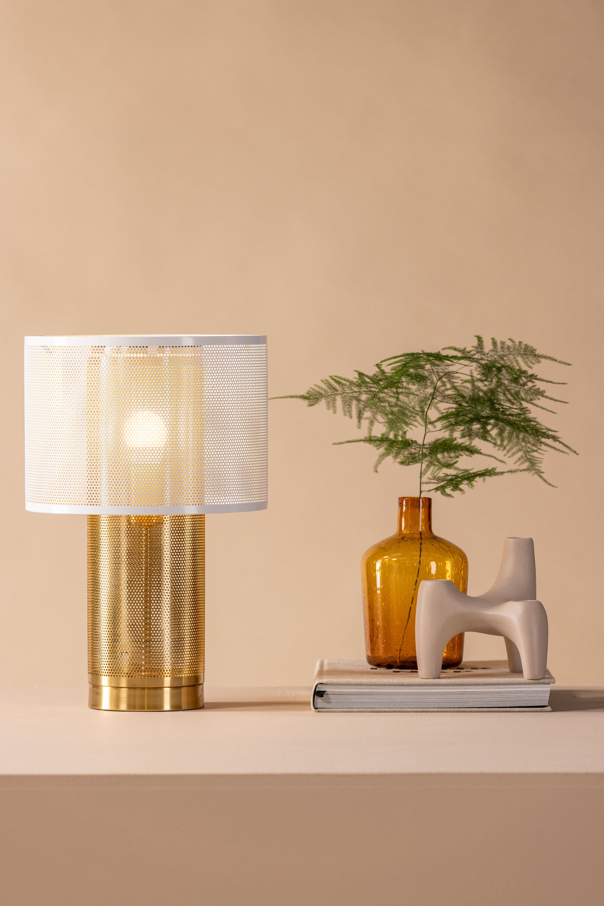 Venture Home Gap Bordslampa Guld/vit