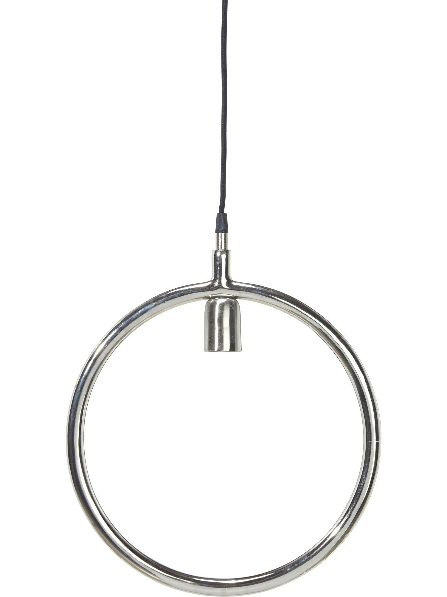 Circle taklampa från PR Home i silver, elegant och minimalistisk design med 3,5 m textilsladd för flexibel installation.