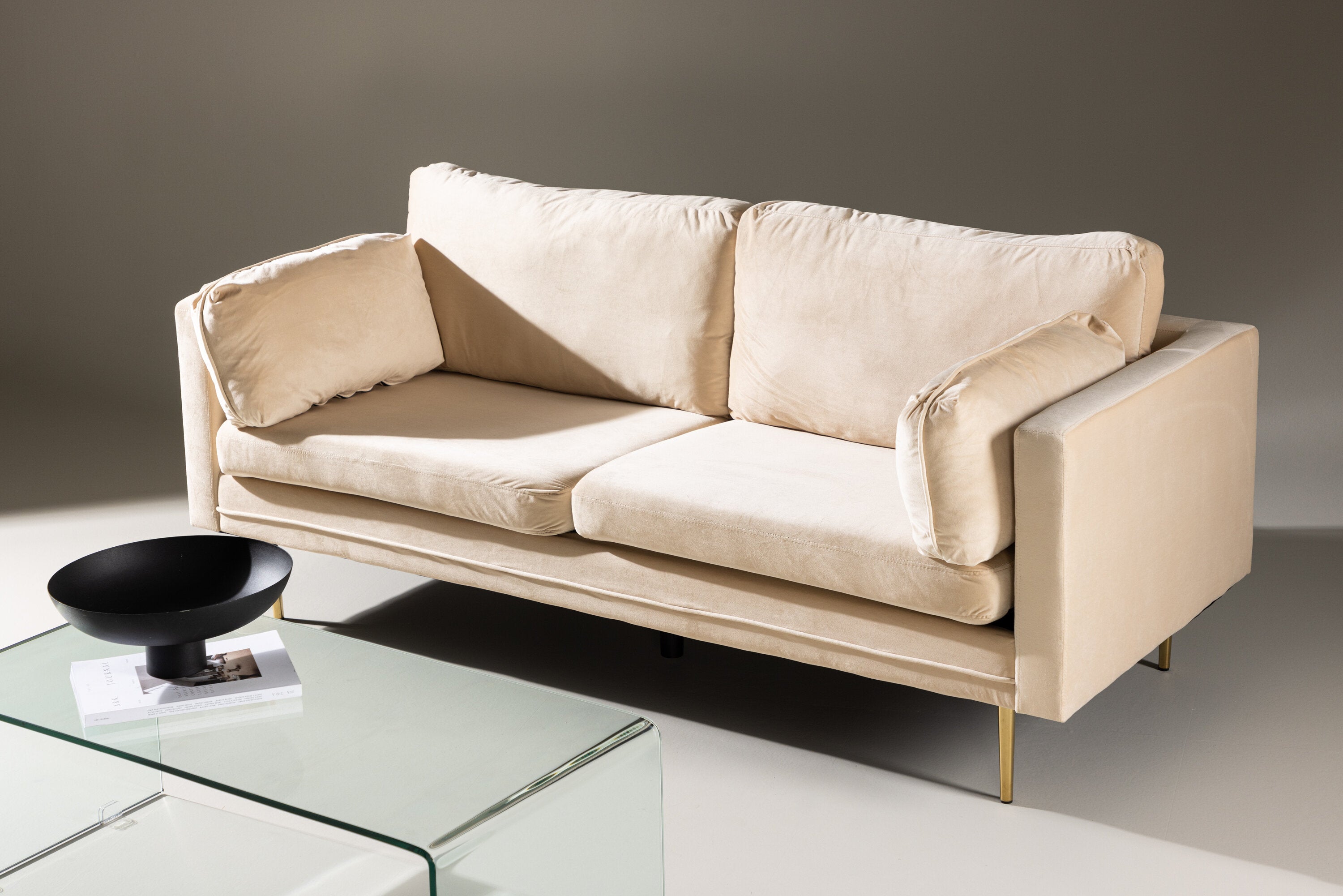 Venture Home Boom 3-Sits Soffa Beige/guld