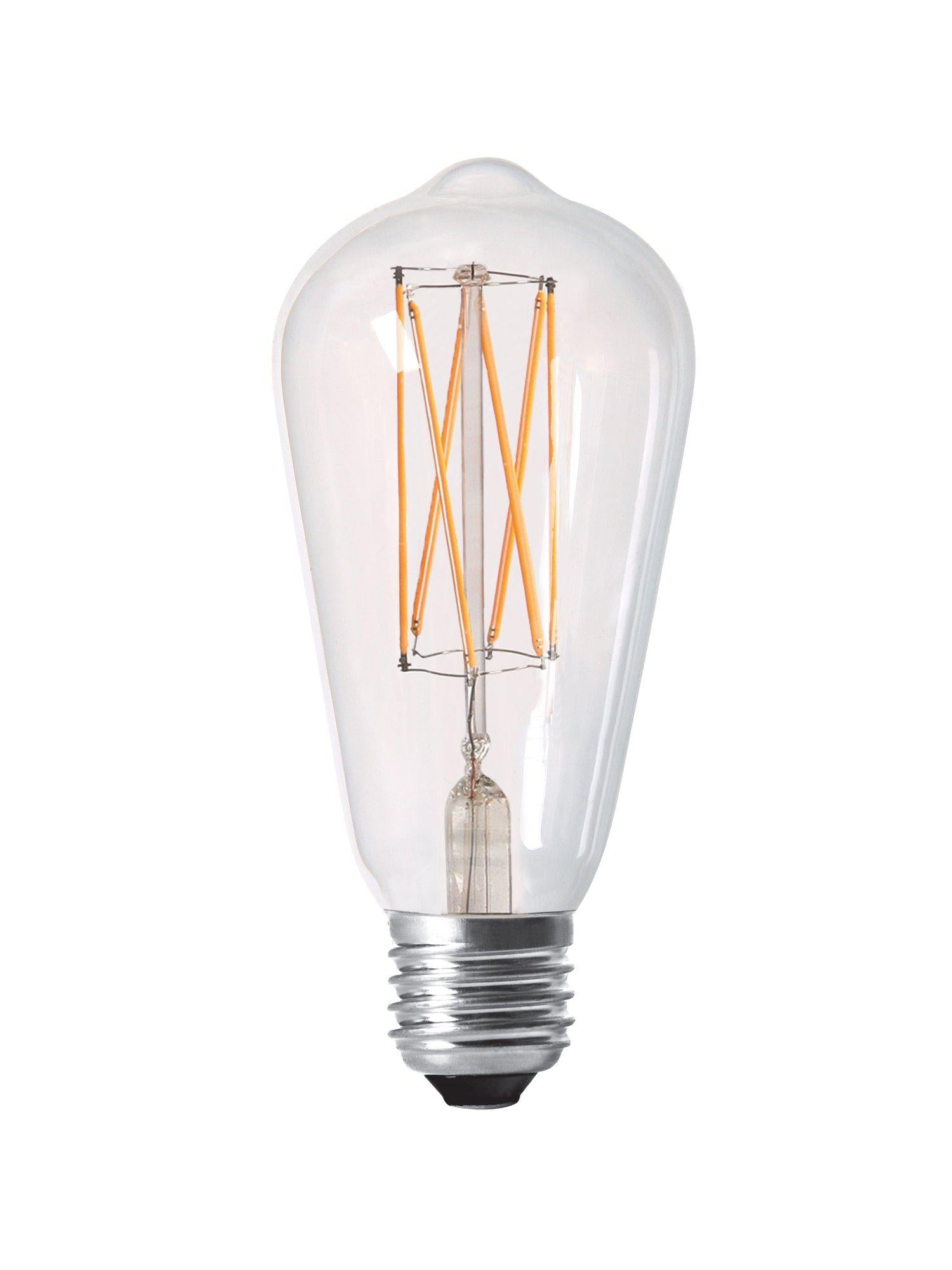 Elegant Elect LED Filament Edison 64mm från PR Home med klar glasdesign och E27-sockel, ger varmt ljus för mysiga stunder.