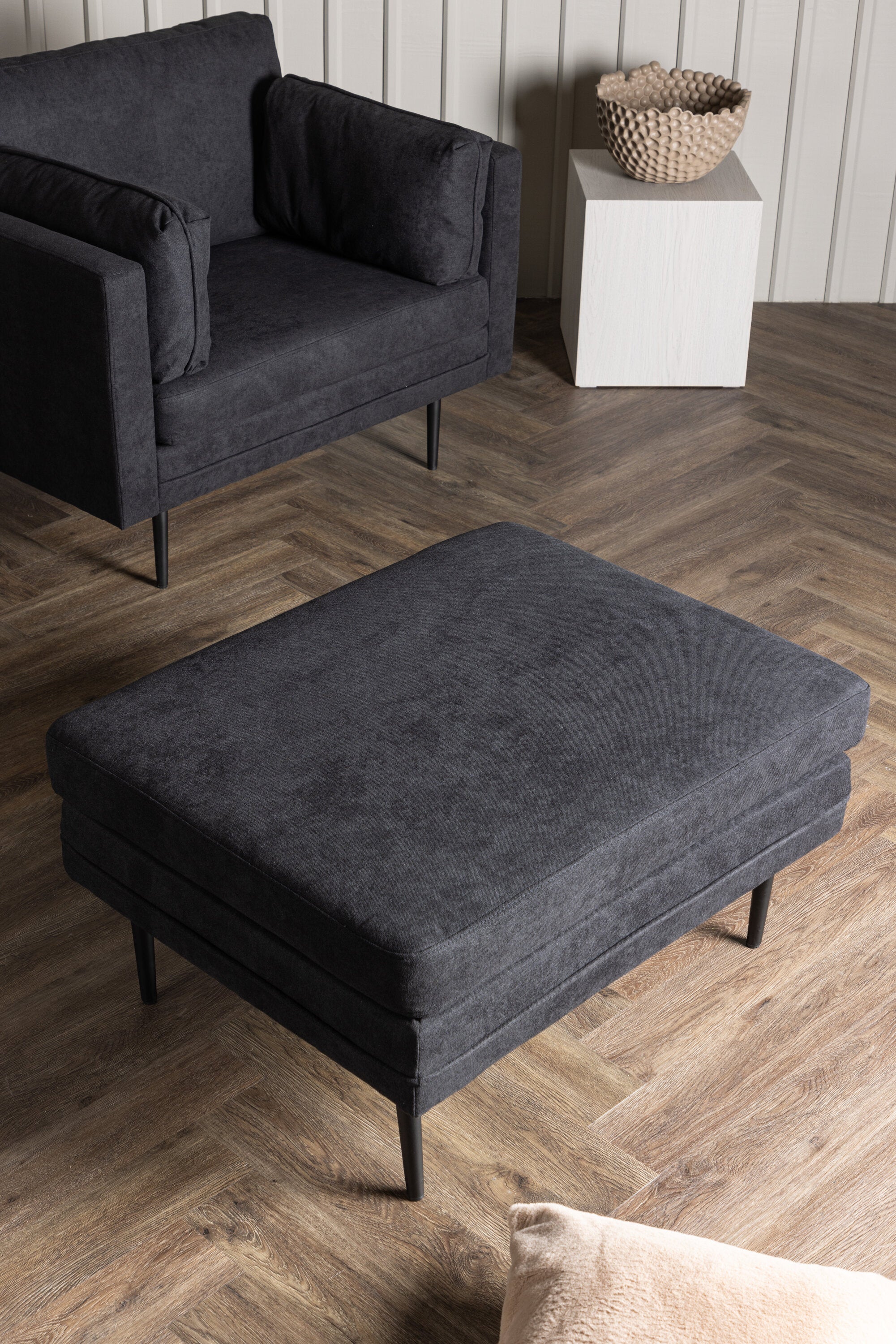 Venture Home Boom Ottoman Svart