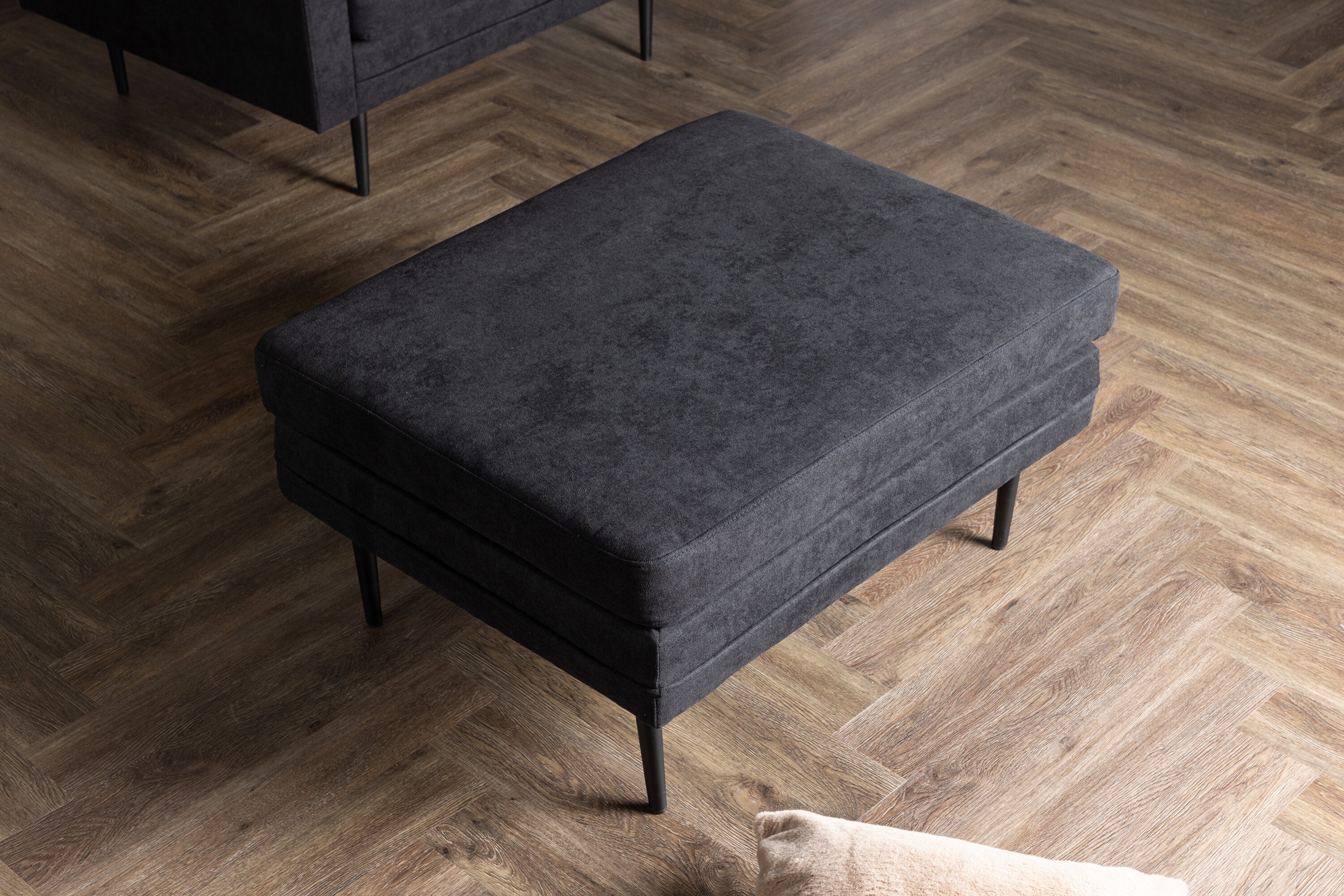 Venture Home Boom Ottoman Svart